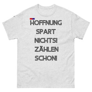 Unisex classic T shirt Nummer 6 Frontprint Dayf Design Nummeriert DE Collection Classic Fit Minimal Typografie Premium Print Edition 6