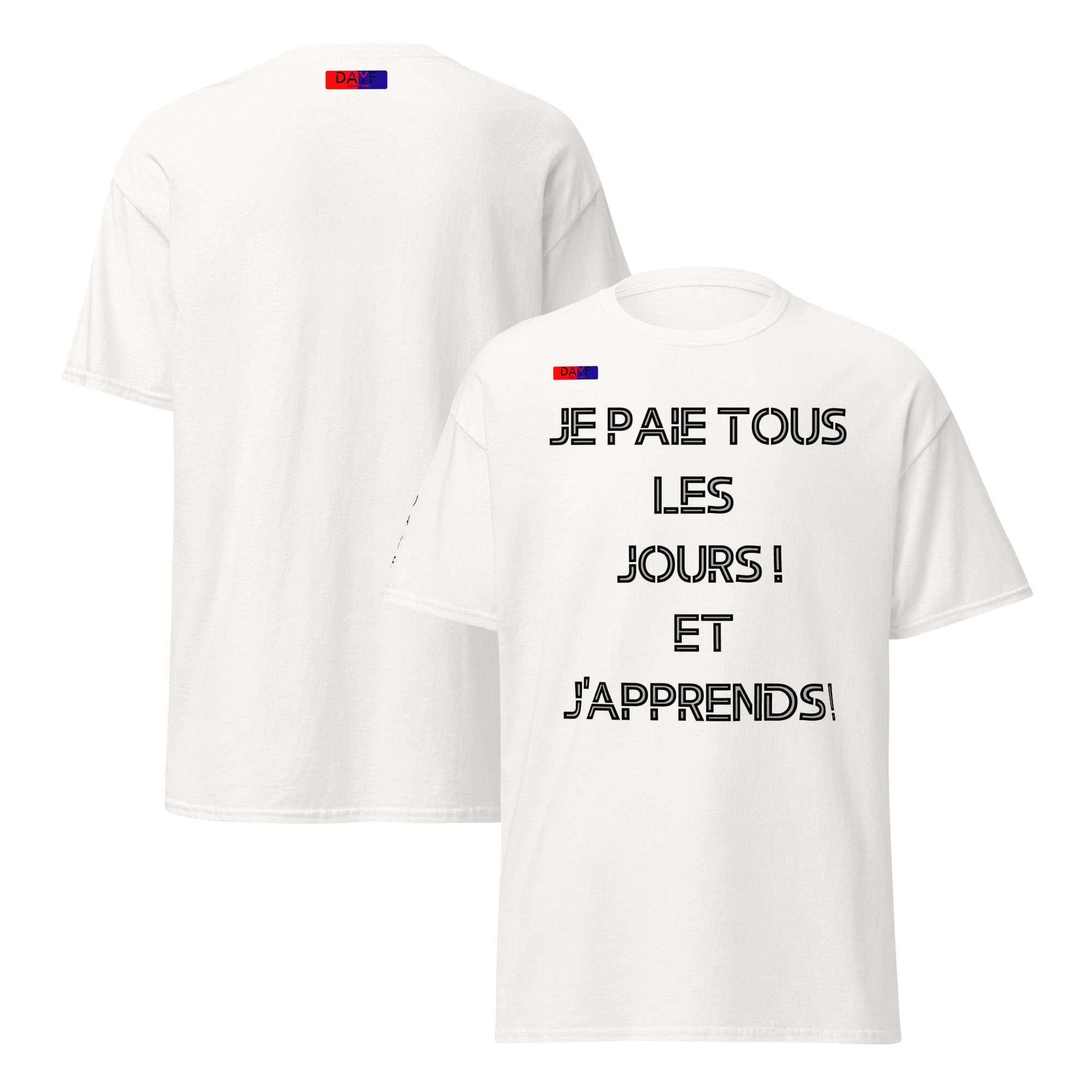 t shirt classique unisexe devant 3