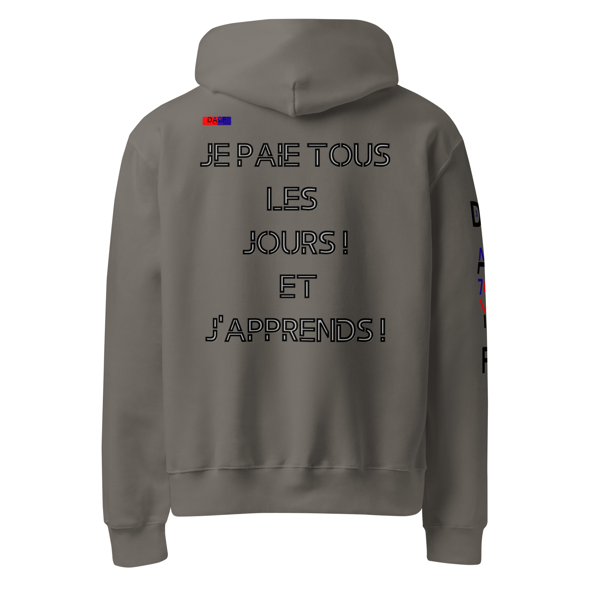 sweat à capuche épais oversize dos 3