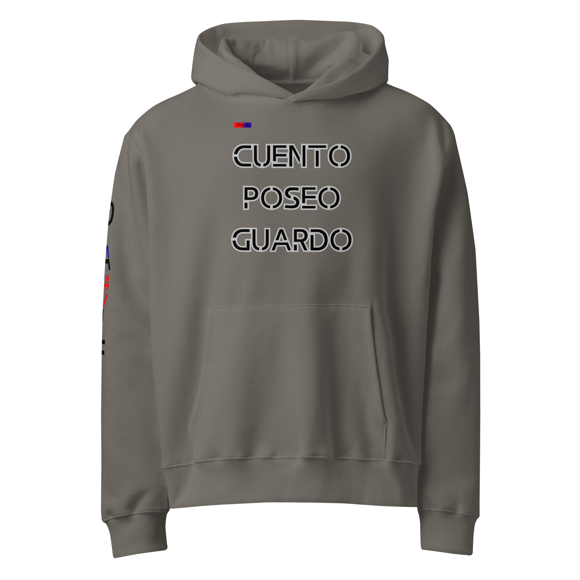 Original Dayf Design ES Collection Number 7 Oversize Heavyweight Hoodie Frente Cuento Poseo Guardo – Bild 4