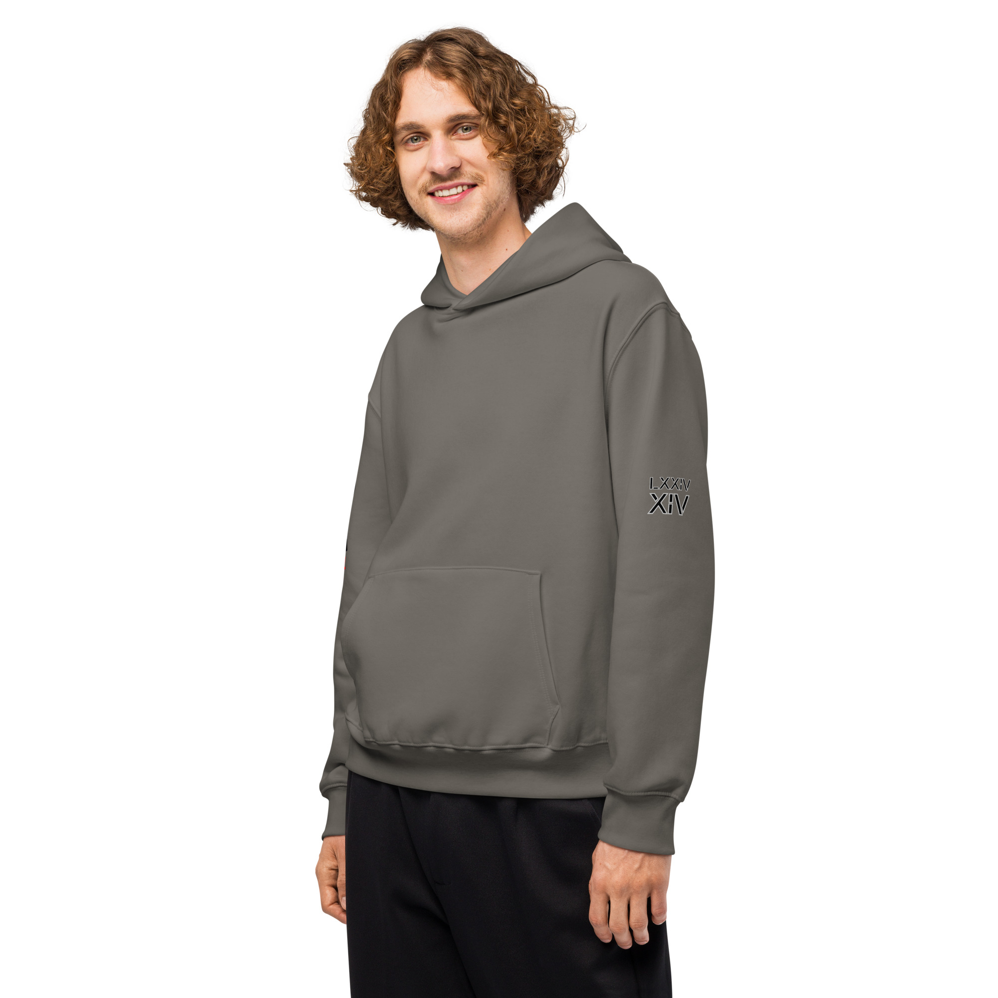 original dayf latin series number 14 oversized heavyweight hoodie back print