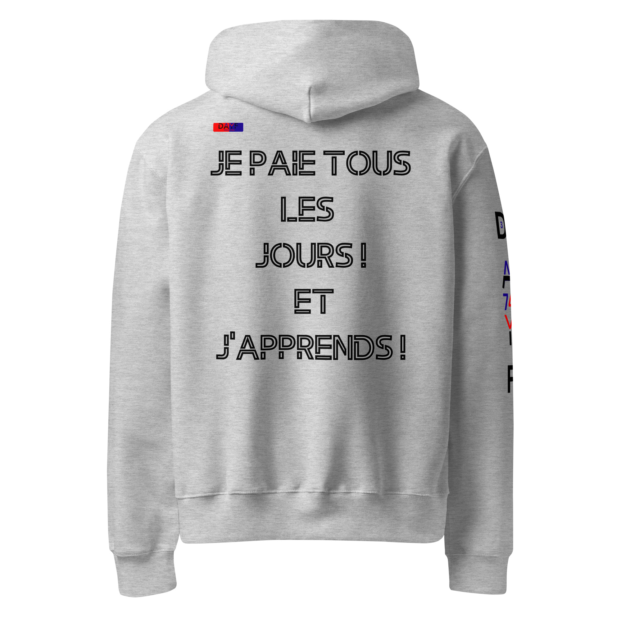 sweat à capuche épais oversize dos 3