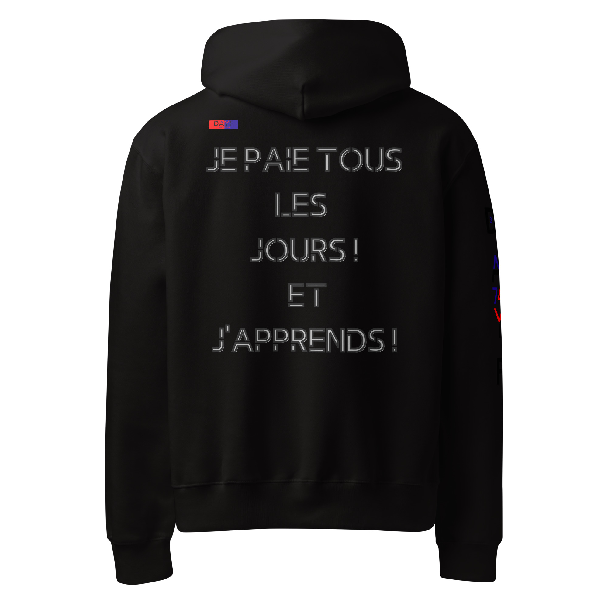sweat à capuche épais oversize dos 3