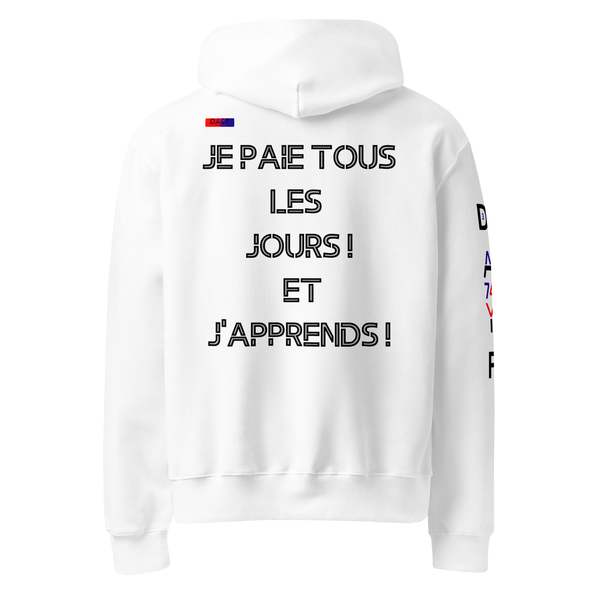 sweat à capuche épais oversize dos 3