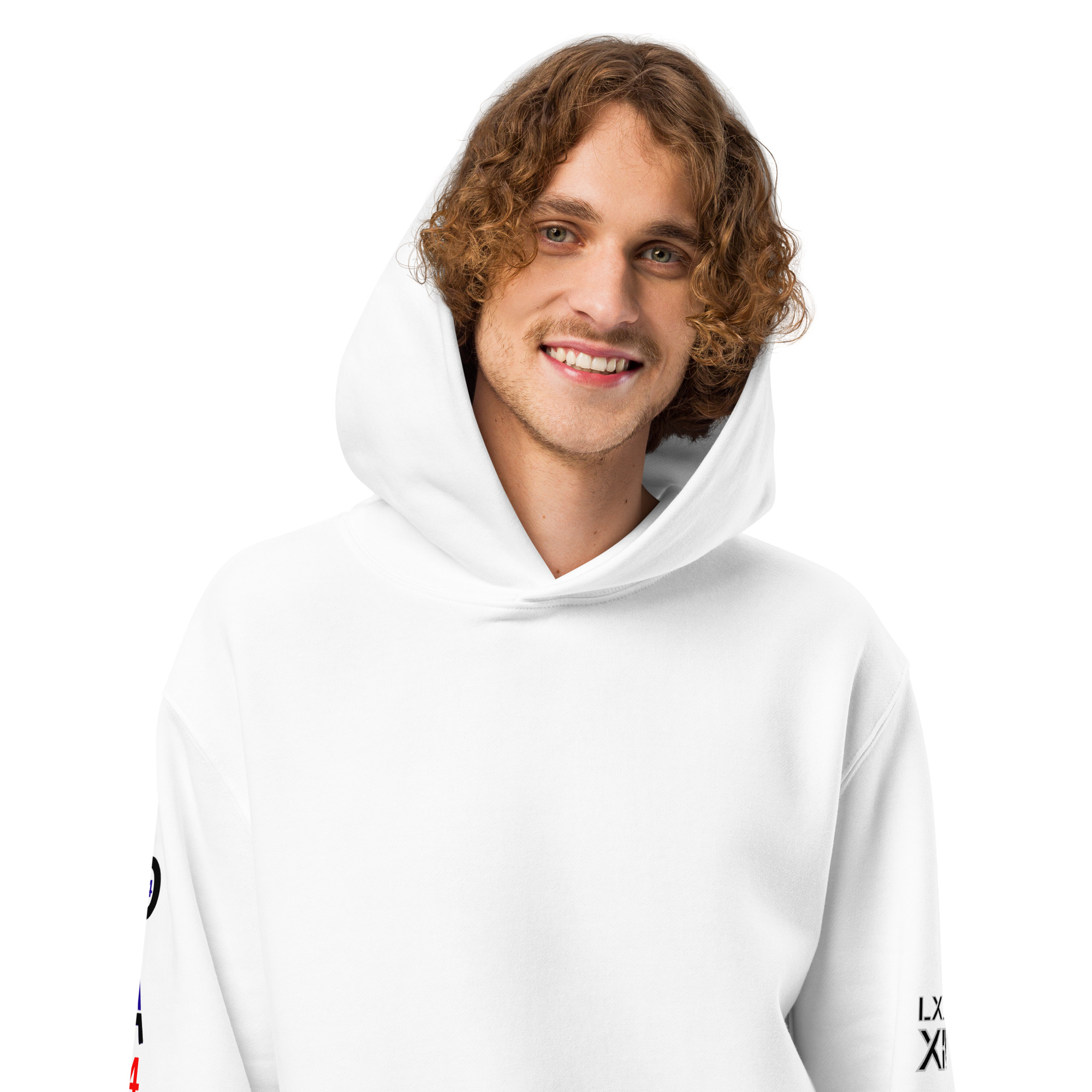 original dayf latin series number 14 oversized heavyweight hoodie back print