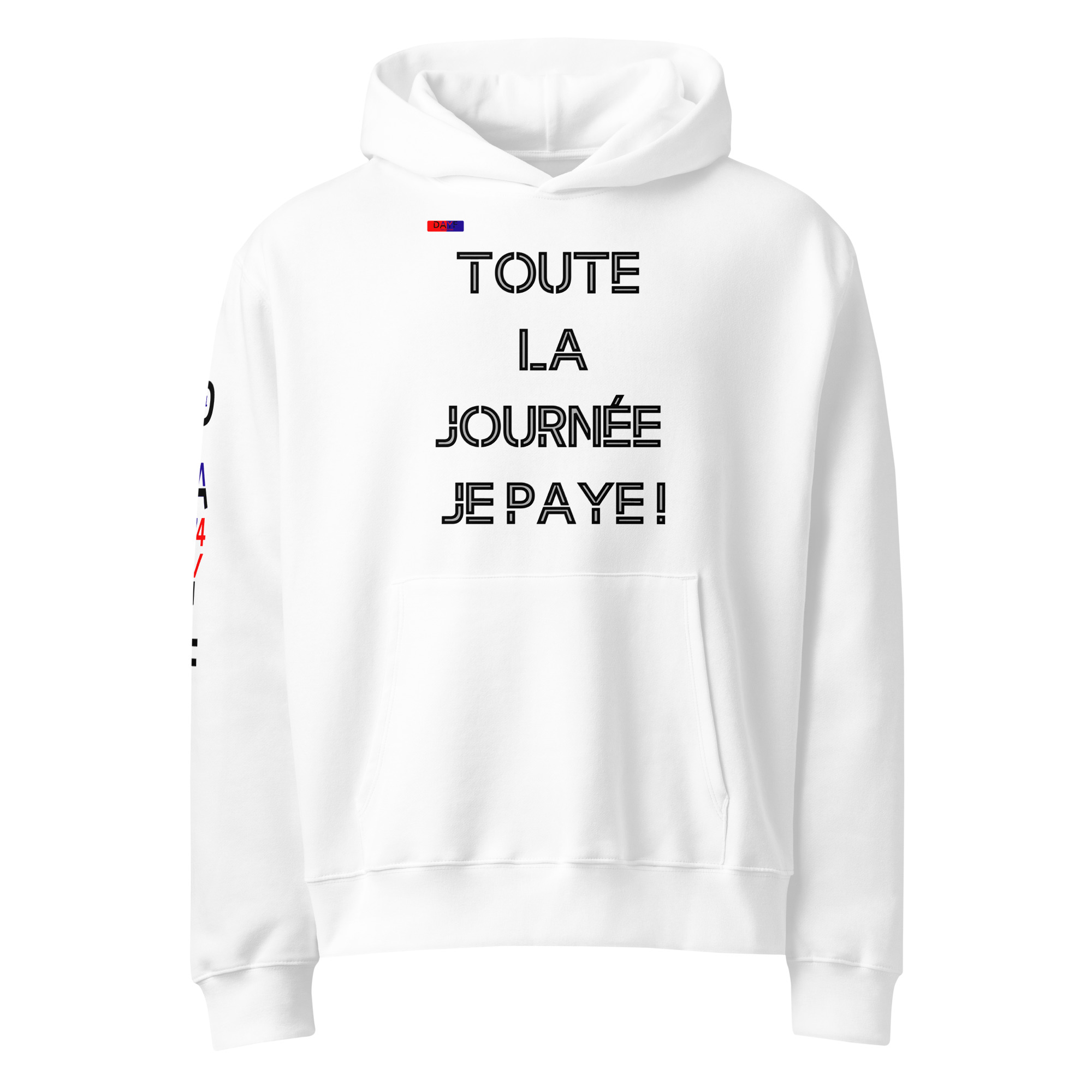 sweat à capuche épais oversize devant 1