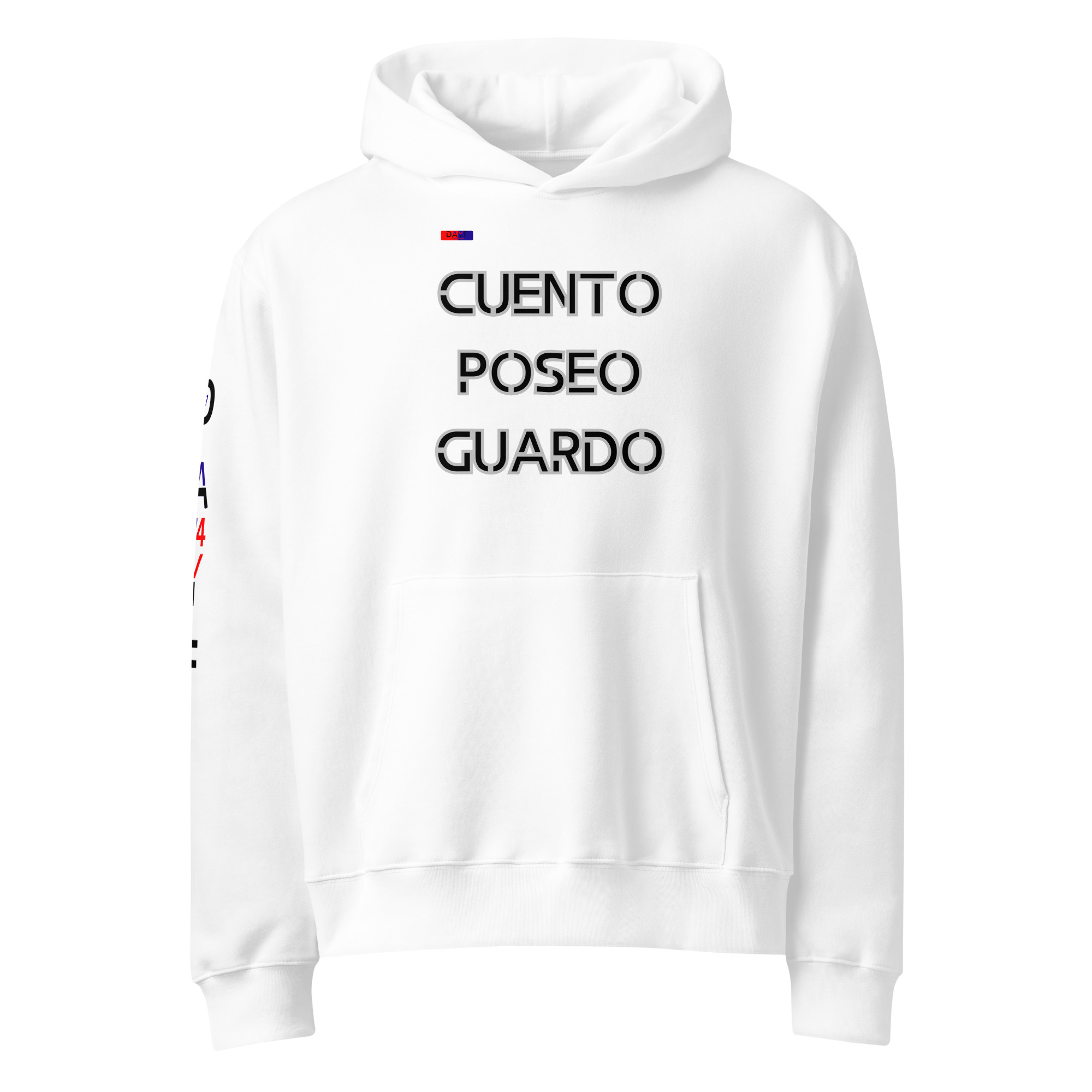 Original Dayf Design ES Collection Number 7 Oversize Heavyweight Hoodie Frente Cuento Poseo Guardo – Bild 6