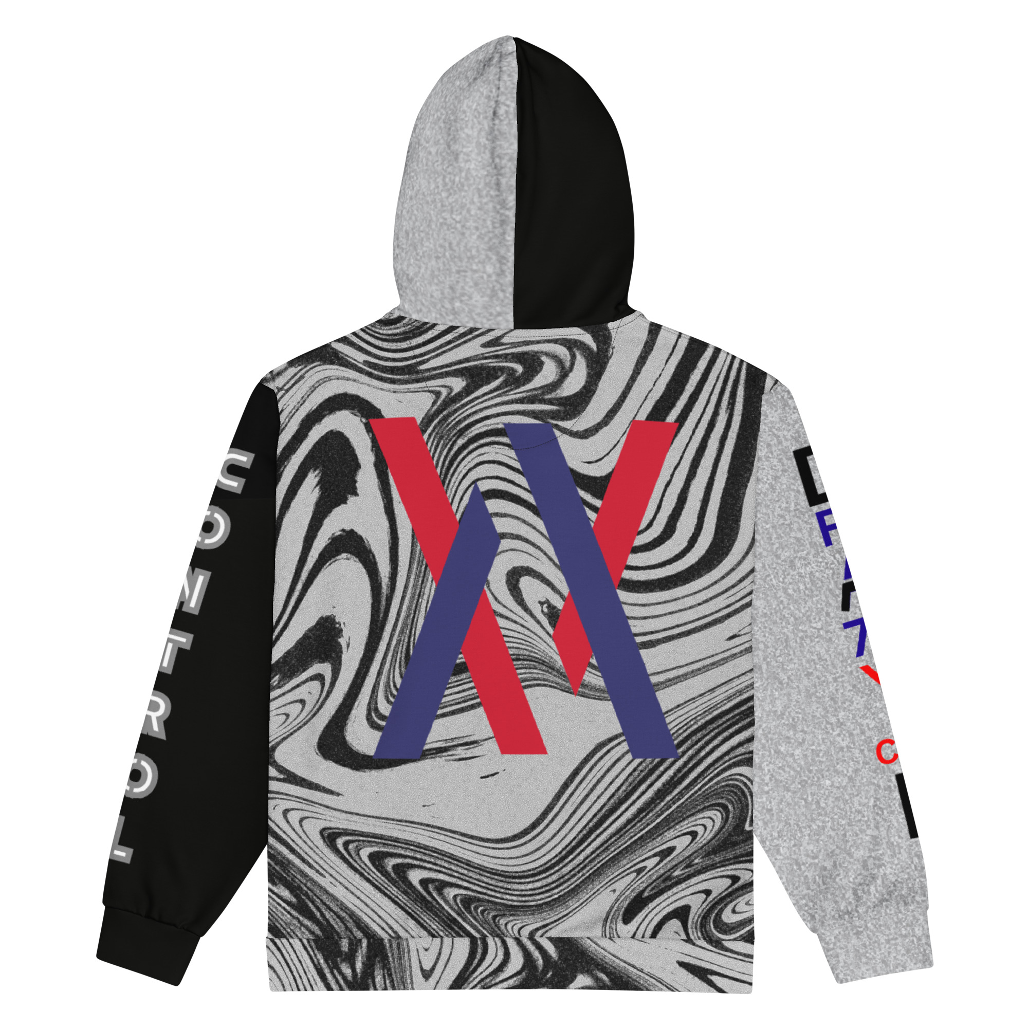 Original Dayf Control Series Number 1 Unisex Zip Hoodie Allover Control – Bild 4