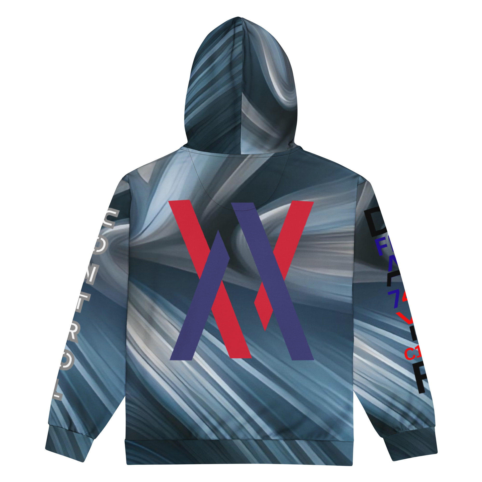 Original Dayf Control Series Number 14 Unisex Zip Hoodie Allover Control – Bild 4