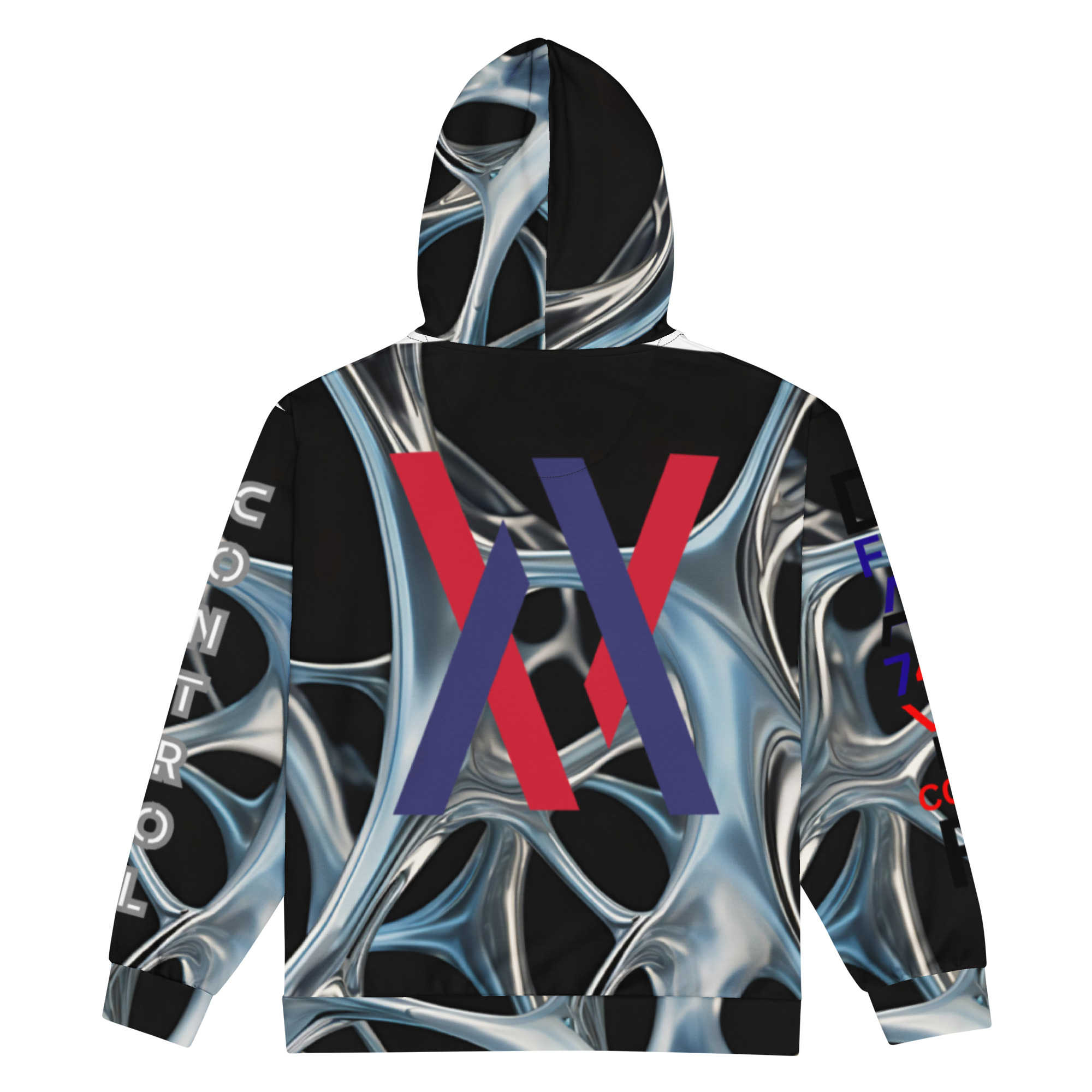 Original Dayf Control Series Number 3 Unisex Zip Hoodie Allover Control – Bild 4