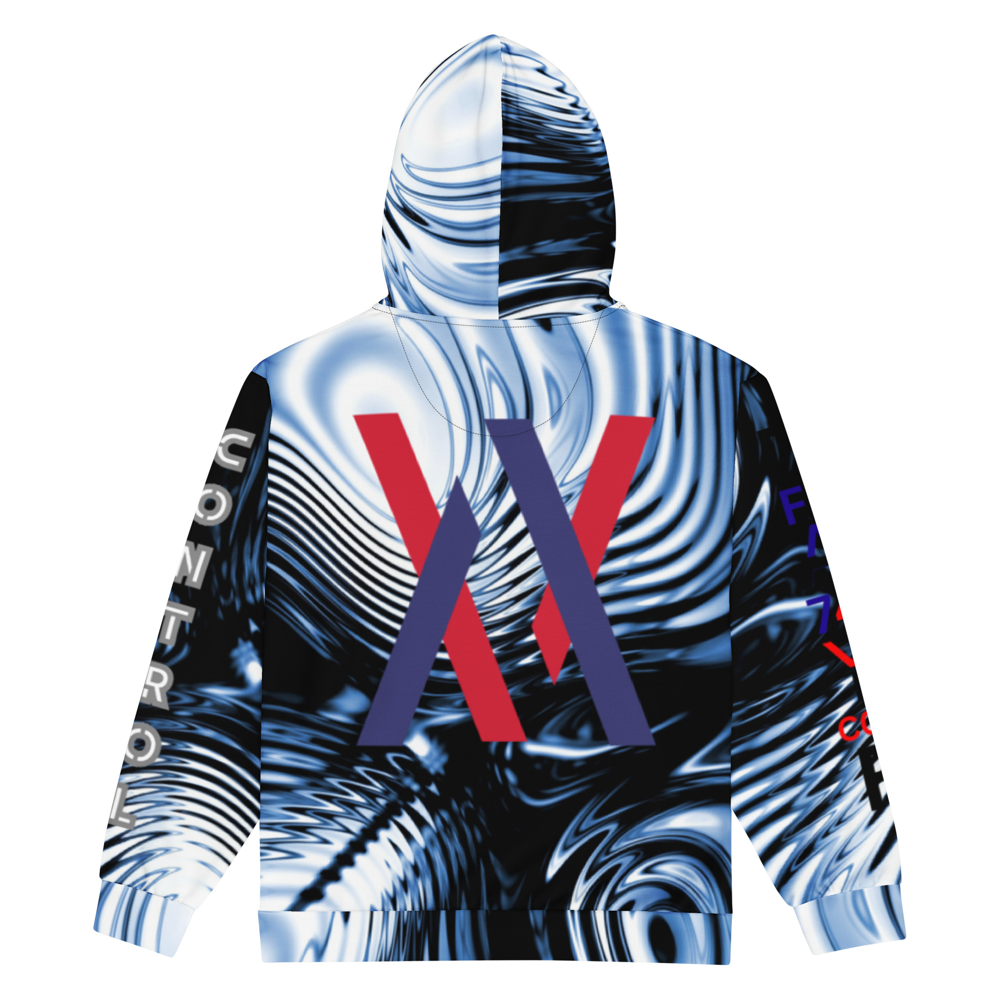 Original Dayf Control Series Number 4 Unisex Zip Hoodie Allover Control – Bild 4