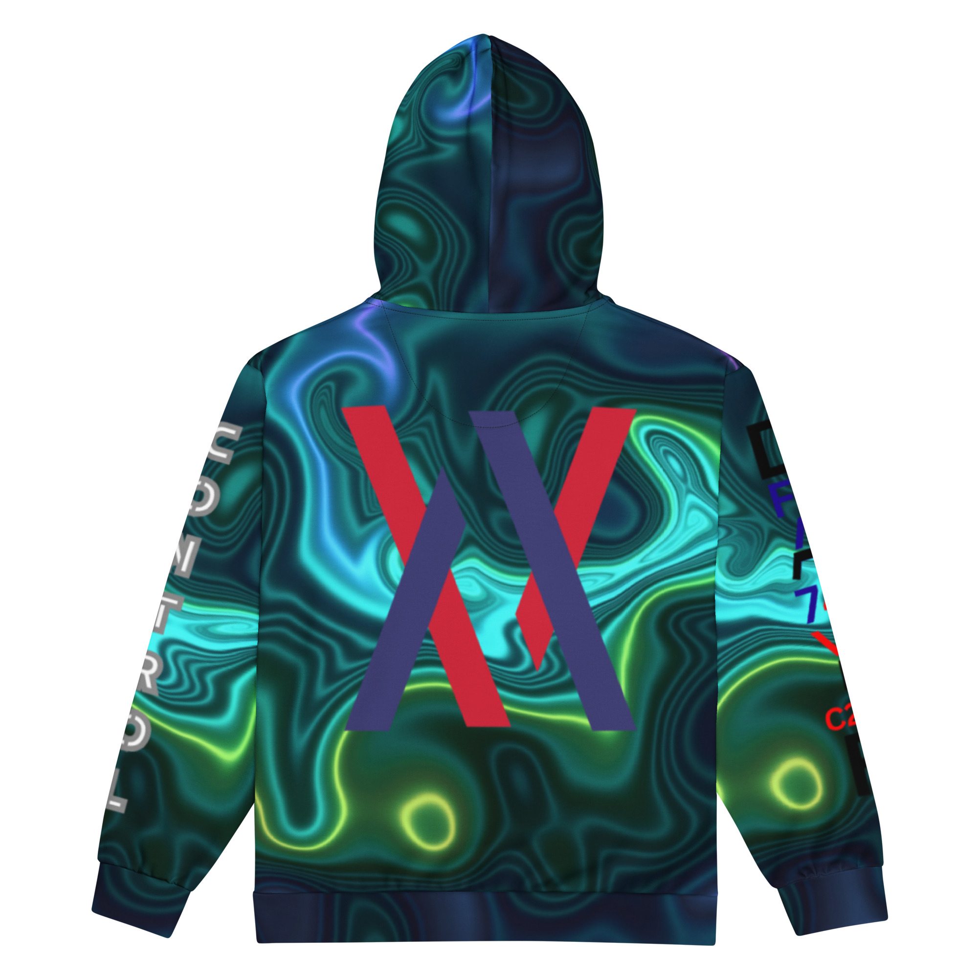 Original Dayf Control Series Number 20 Unisex Zip Hoodie Allover Control – Bild 4