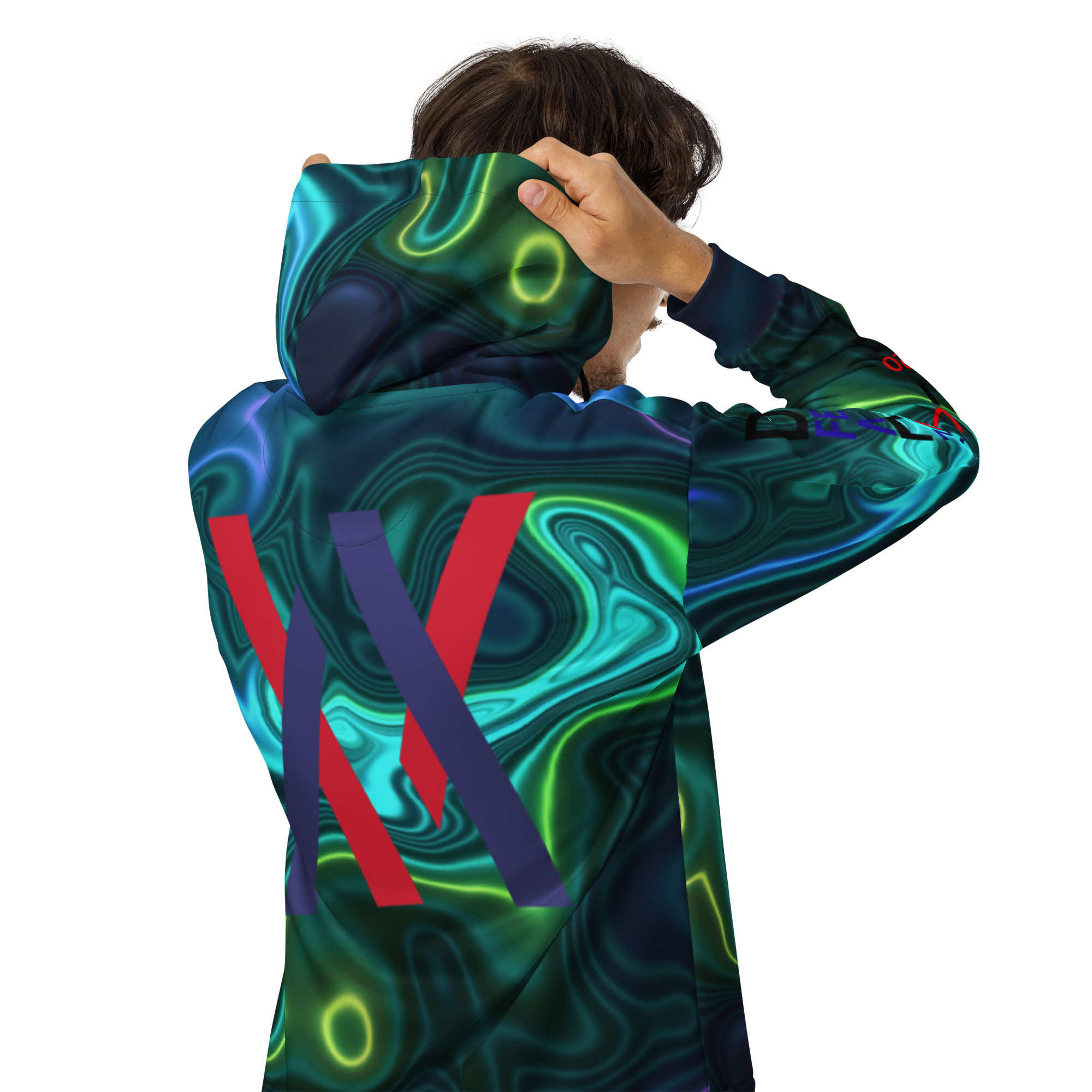 Original Dayf Control Series Number 20 Unisex Zip Hoodie Allover Control – Bild 6