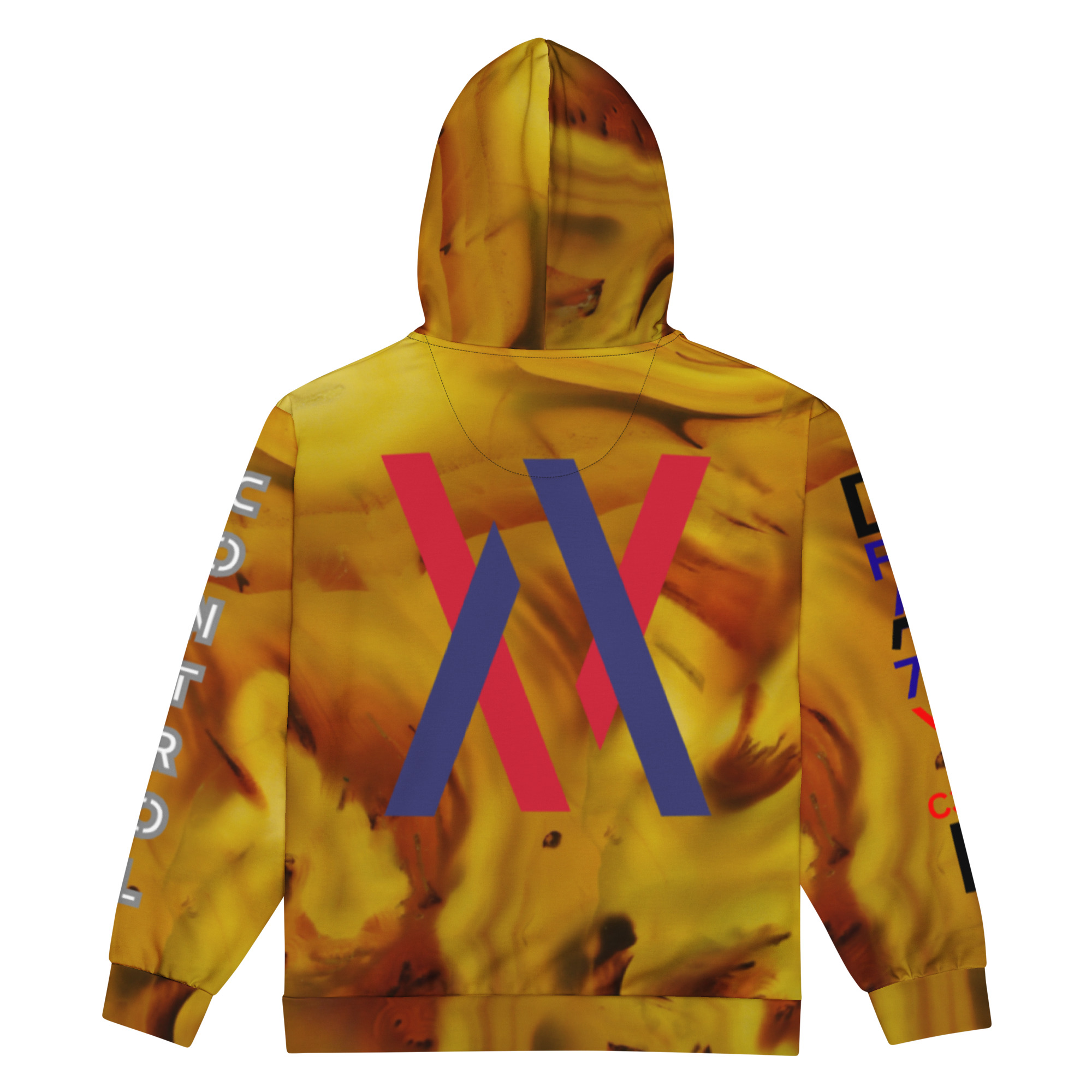 Original Dayf Control Series Number 30 Unisex Zip Hoodie Allover Control – Bild 4