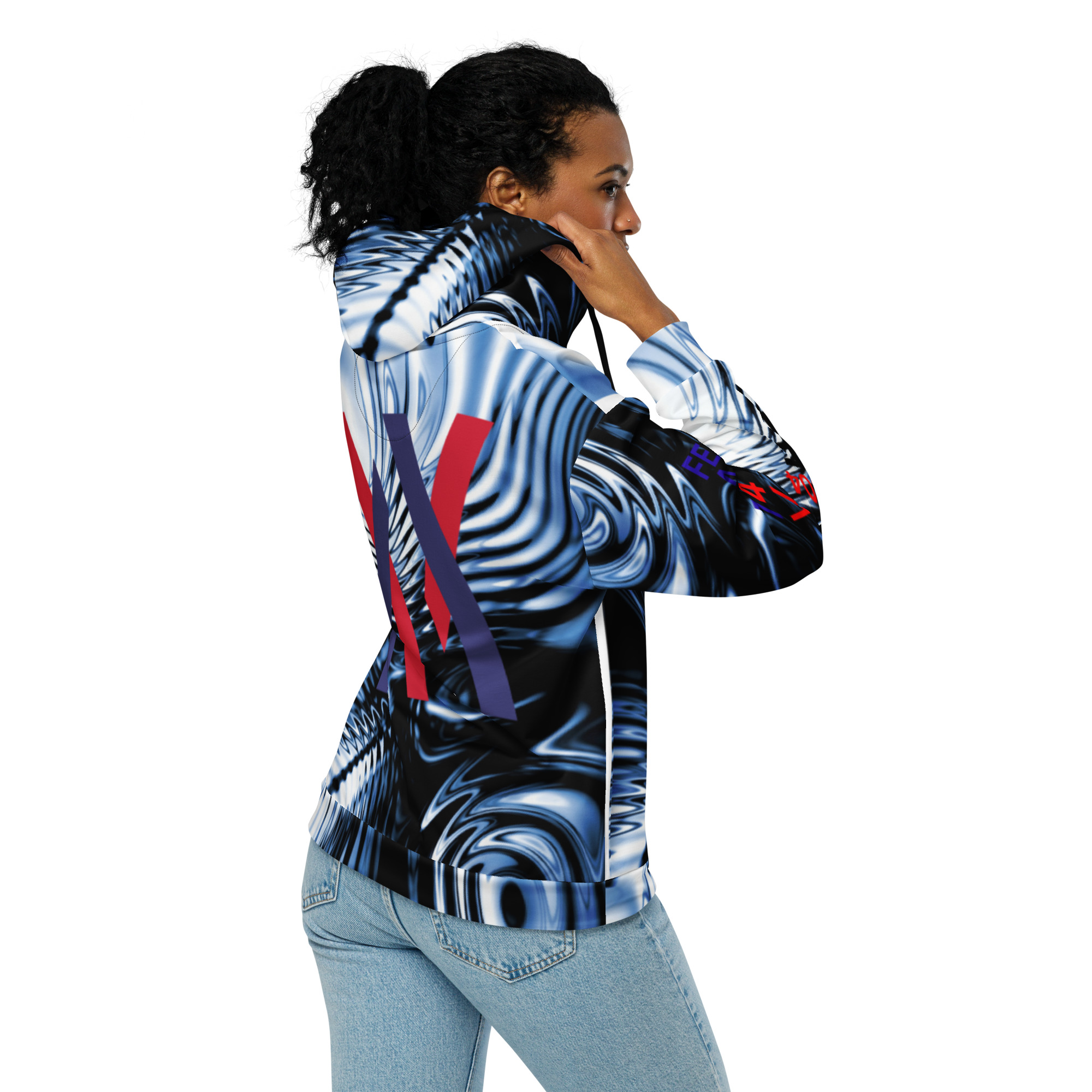 Original Dayf Serie Control Numero 4 Sweat a capuche zippe unisexe Allover Control – Bild 9