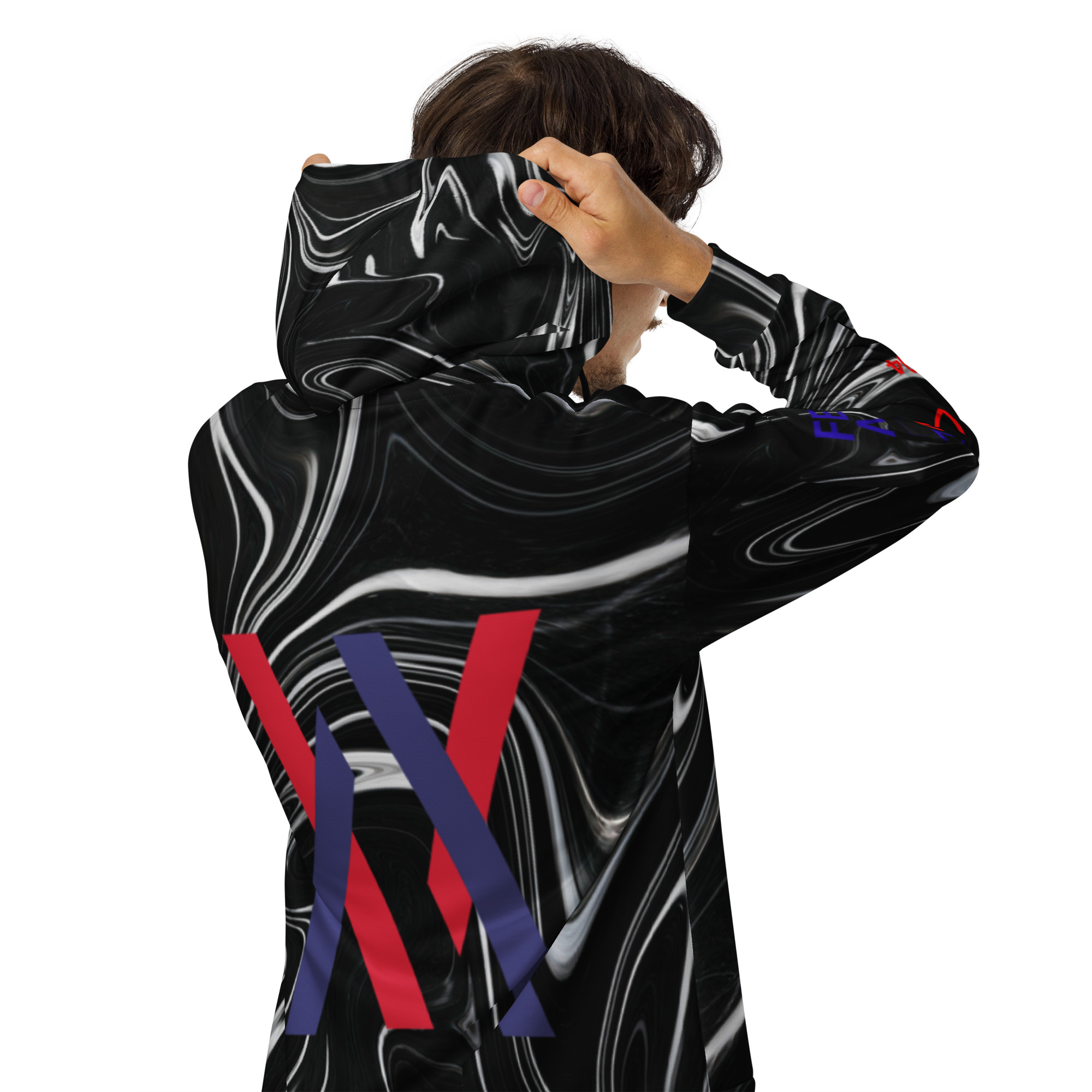 Original Dayf ES Imperium Serie Numero 4 Sudadera con capucha y cremallera unisex Allover Imperium – Bild 6