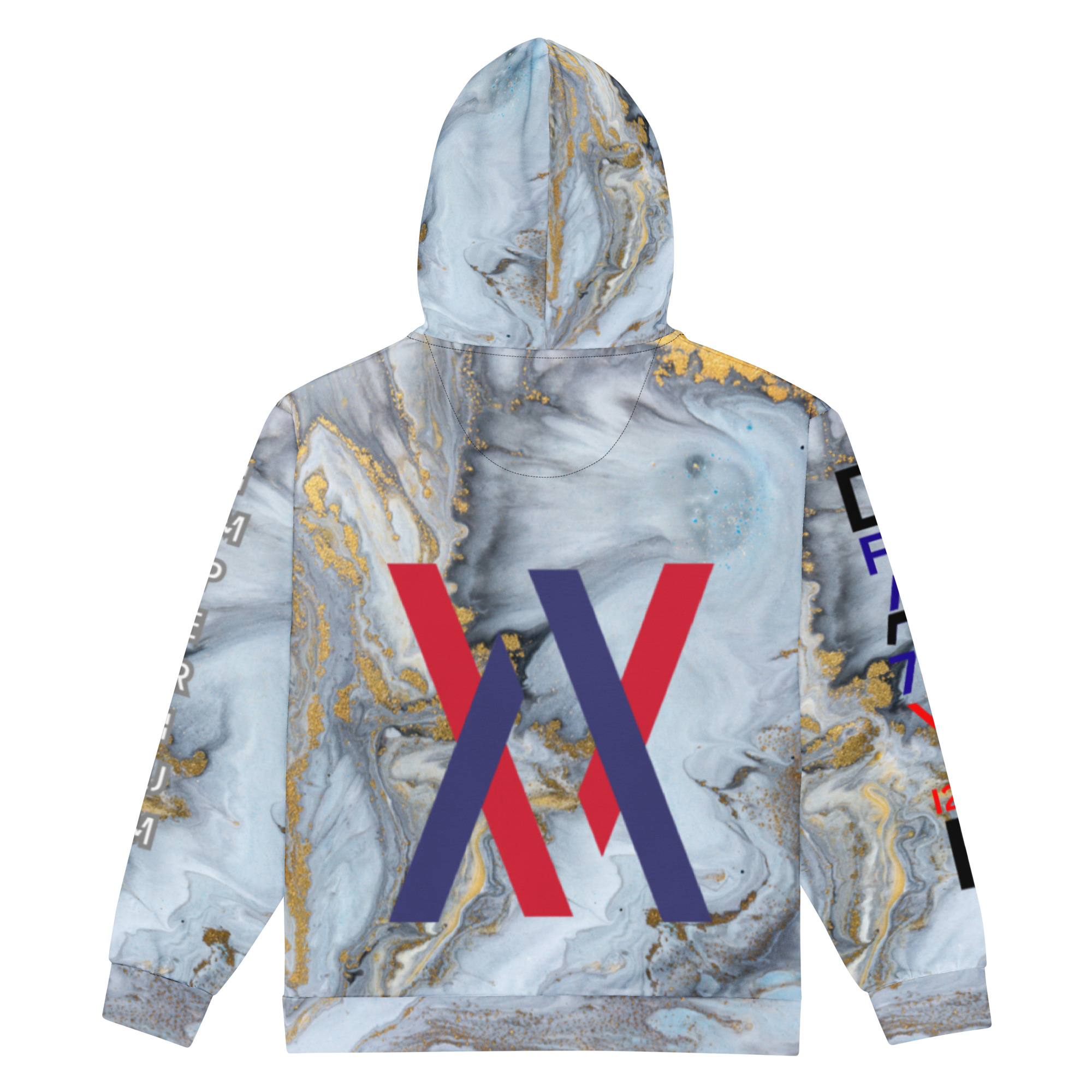 Original Dayf FR Imperium Serie Numero 22 Sweat a capuche zippe unisexe Allover Imperium – Bild 4