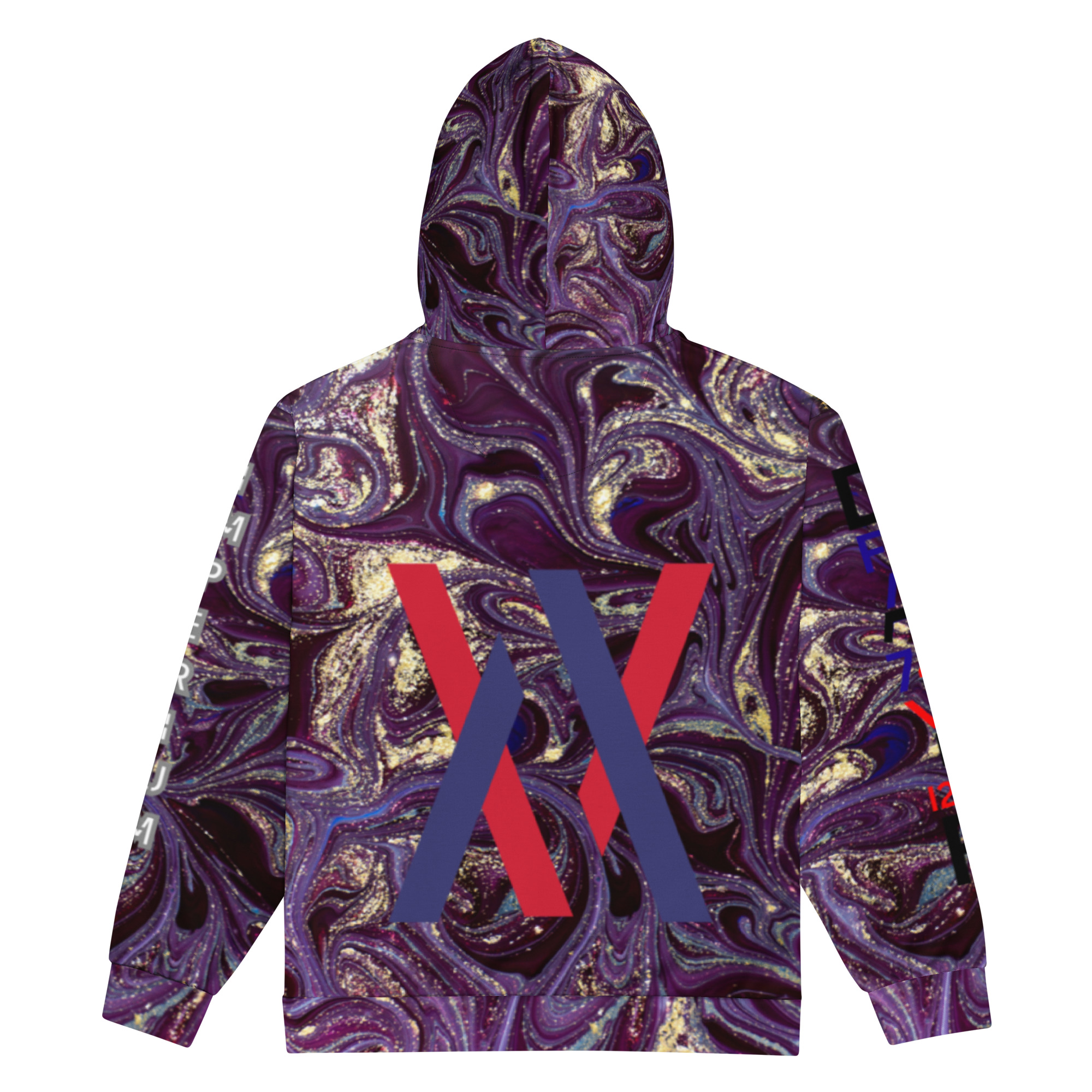 Original Dayf FR Imperium Serie Numero 24 Sweat a capuche zippe unisexe Allover Imperium – Bild 4