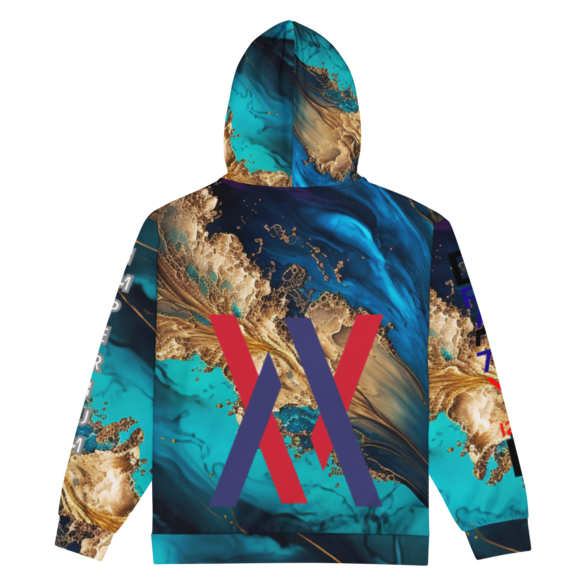 Original Dayf FR Imperium Serie Numero 27 Sweat a capuche zippe unisexe Allover Imperium – Bild 4