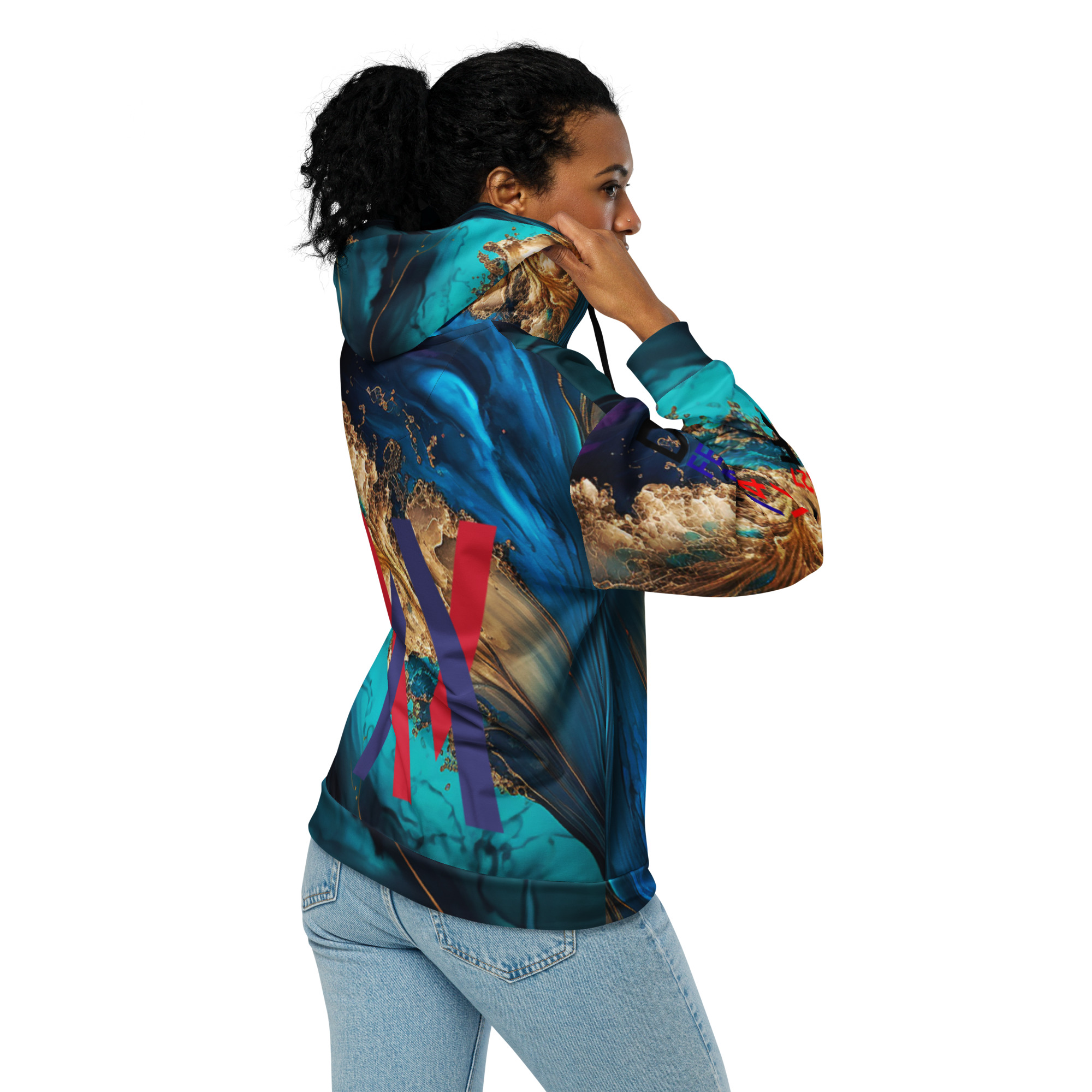 Original Dayf FR Imperium Serie Numero 27 Sweat a capuche zippe unisexe Allover Imperium – Bild 9