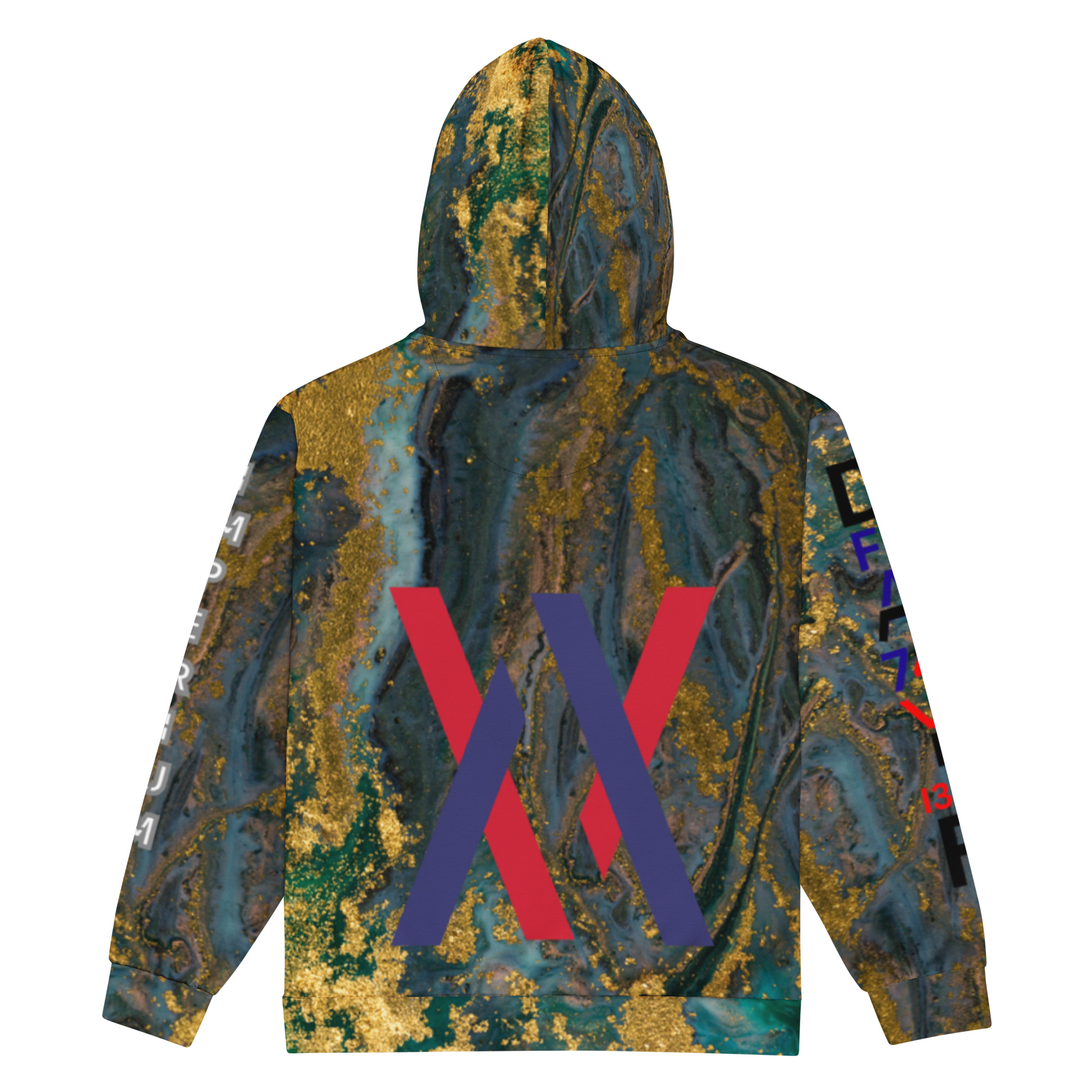 Original Dayf FR Imperium Serie Numero 30 Sweat a capuche zippe unisexe Allover Imperium – Bild 4