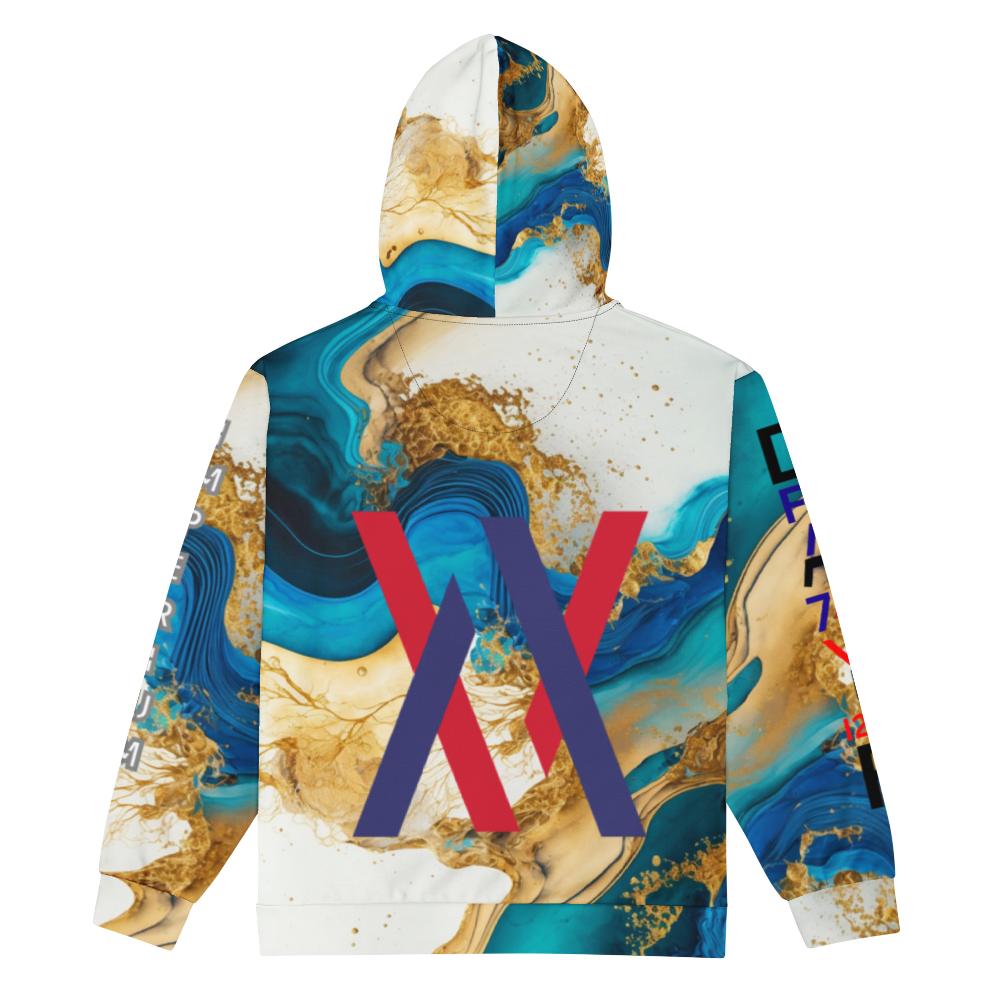 Original Dayf ES Imperium Serie Numero 26 Sudadera con capucha y cremallera unisex Allover Imperium – Bild 4