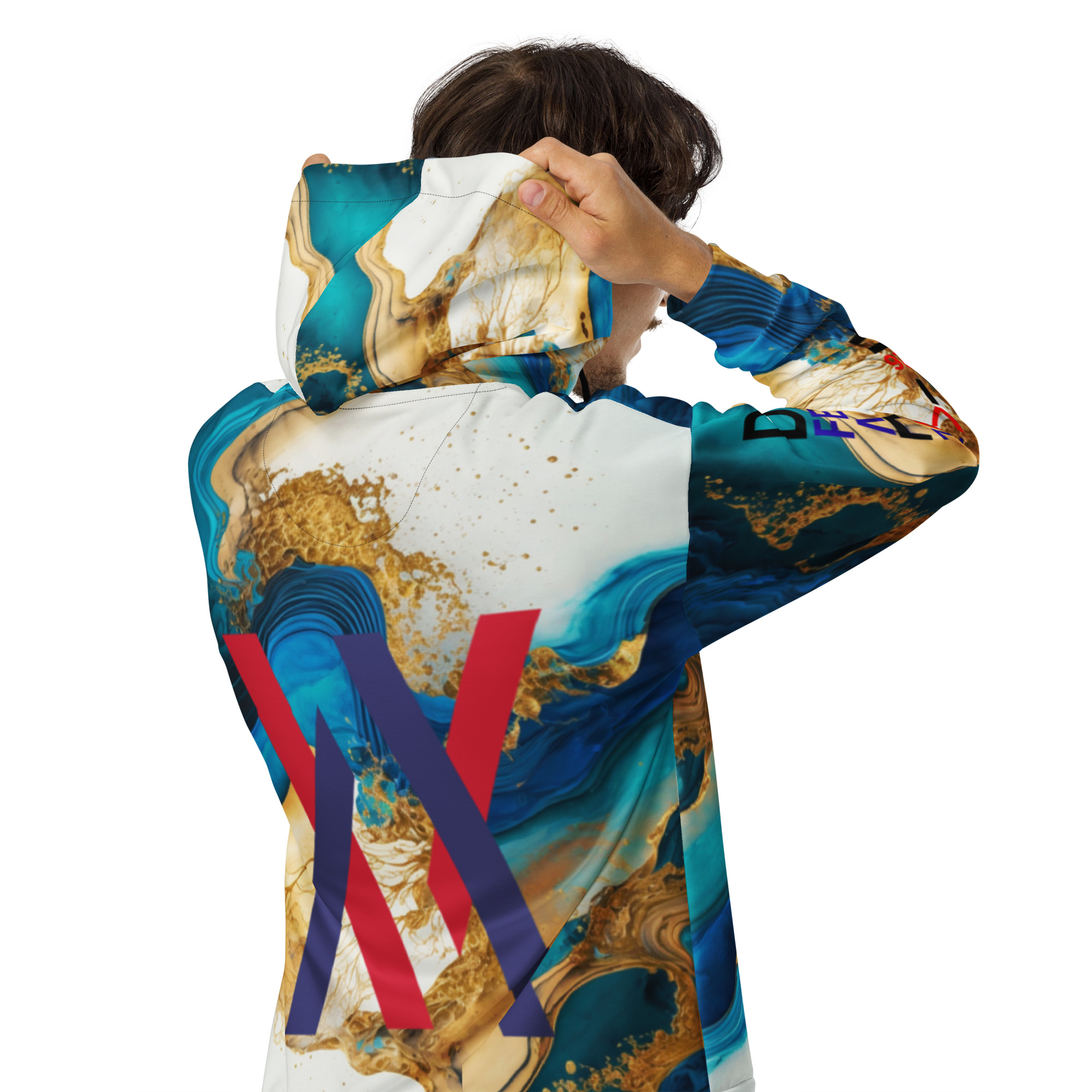 Original Dayf ES Imperium Serie Numero 26 Sudadera con capucha y cremallera unisex Allover Imperium – Bild 6