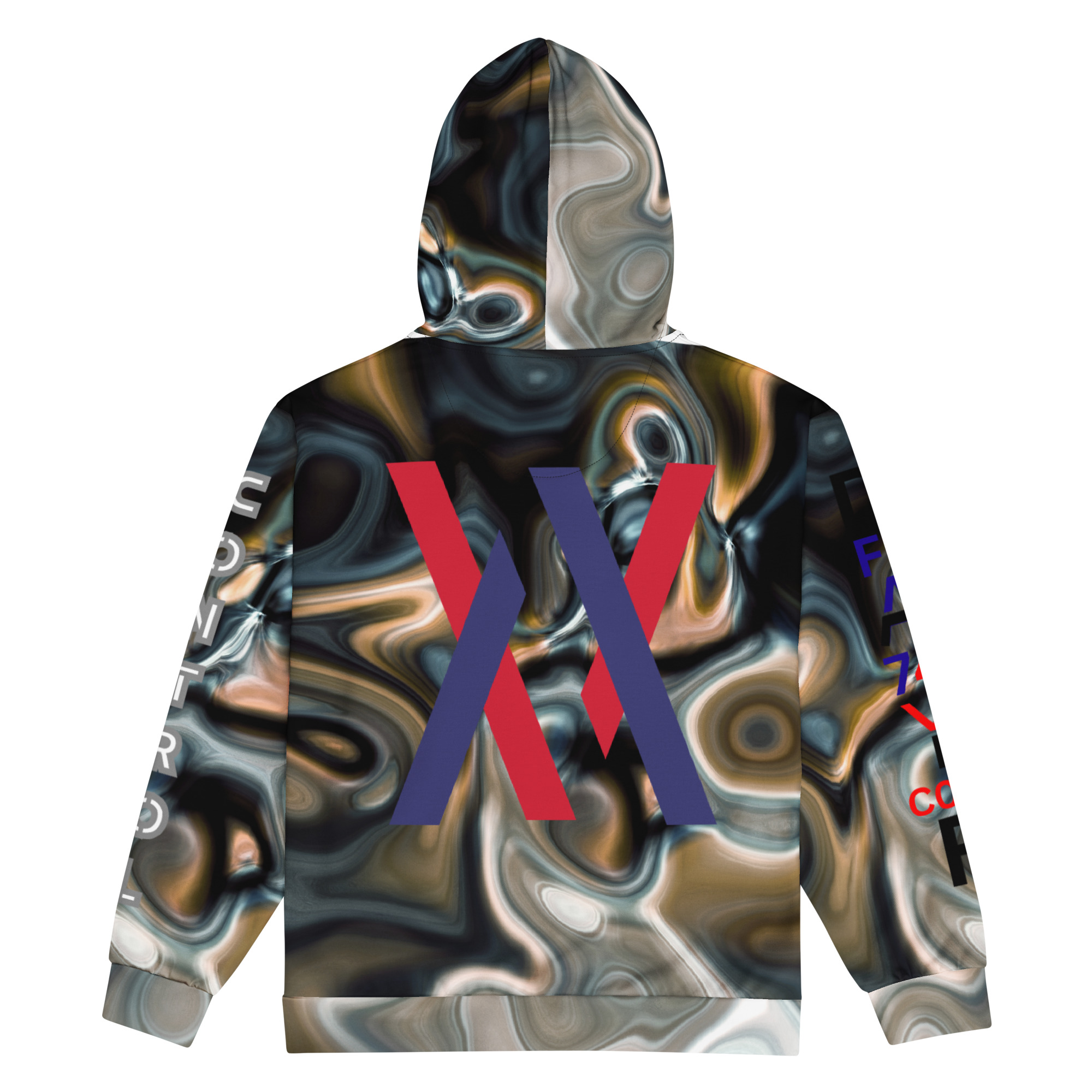 Original Dayf ES Control Serie Numero 6 Sudadera con capucha y cremallera unisex Allover Control – Bild 4