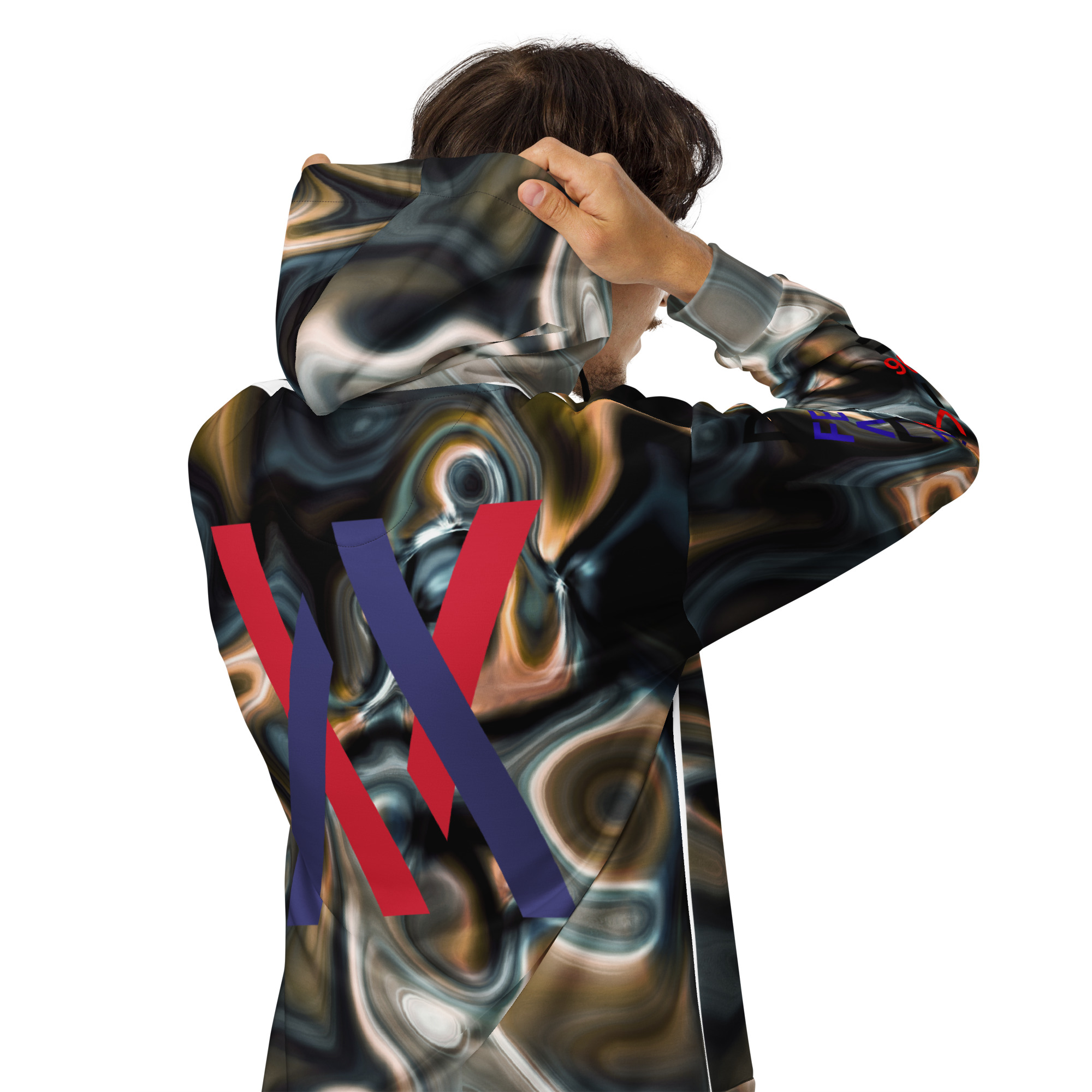 Original Dayf ES Control Serie Numero 6 Sudadera con capucha y cremallera unisex Allover Control – Bild 6