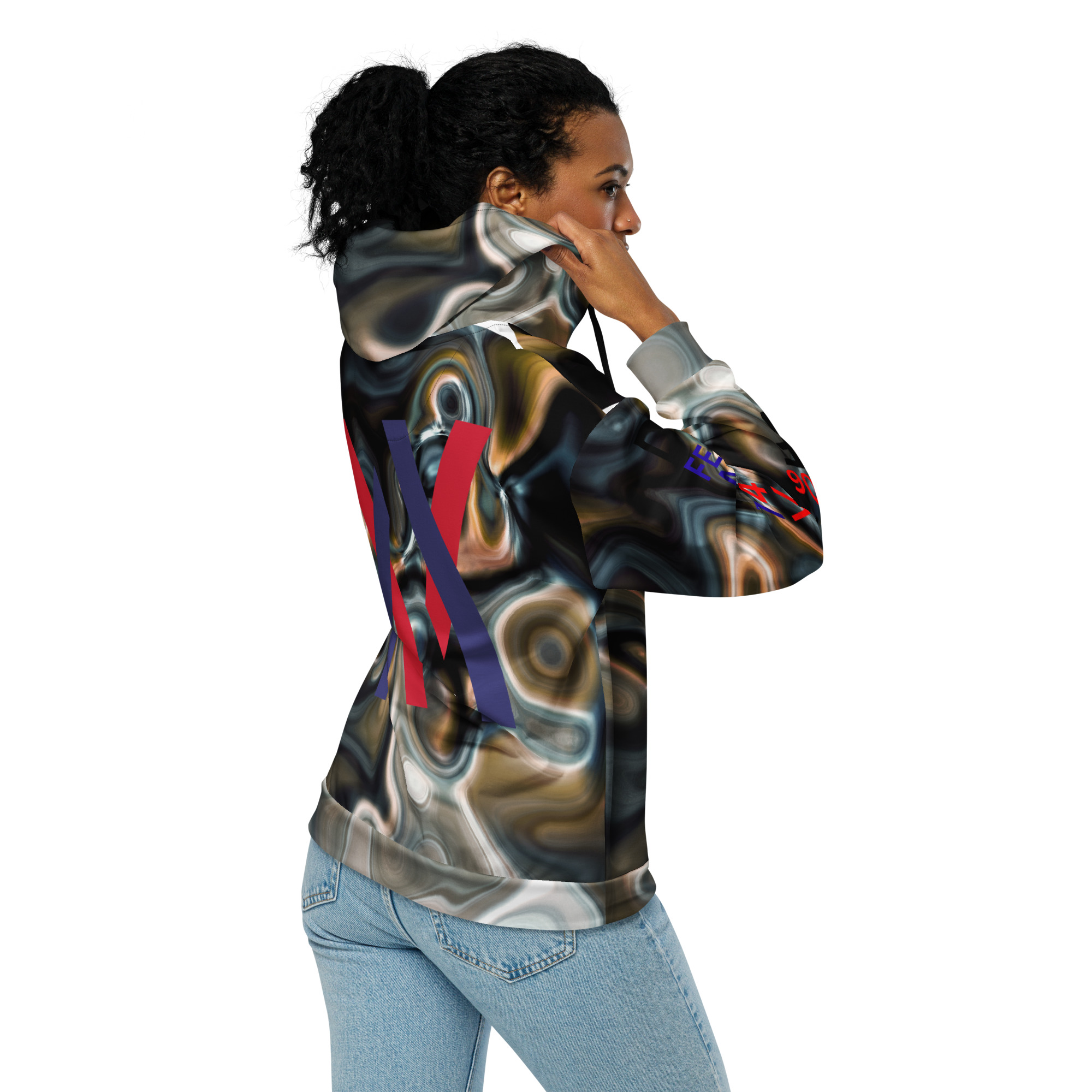 Original Dayf ES Control Serie Numero 6 Sudadera con capucha y cremallera unisex Allover Control – Bild 9