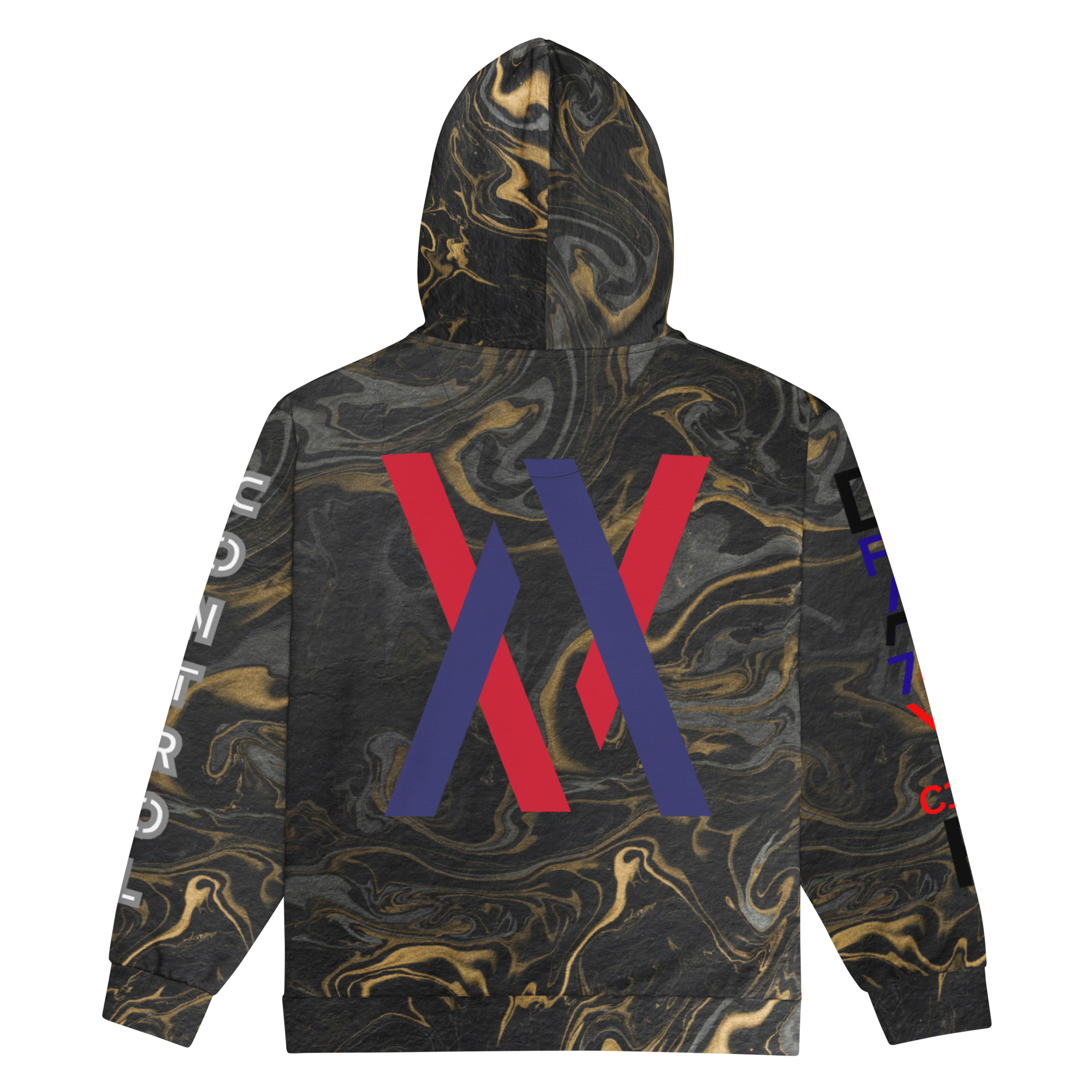 Original Dayf ES Control Serie Numero 11 Sudadera con capucha y cremallera unisex Allover Control – Bild 4