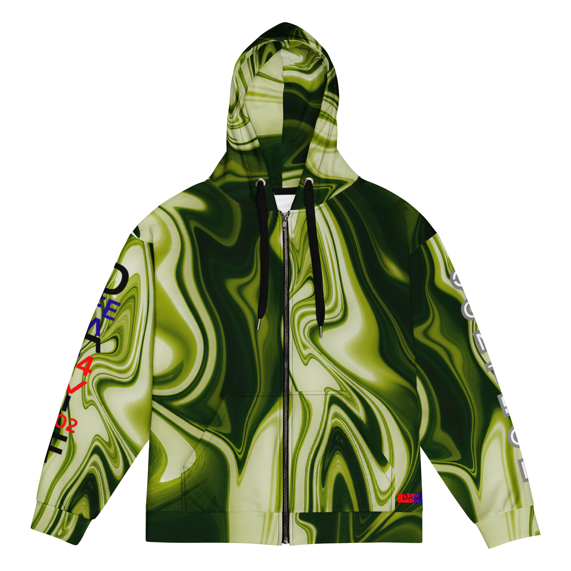 Original Dayf Control Series Number 2 Unisex Zip Hoodie Allover Control – Bild 3