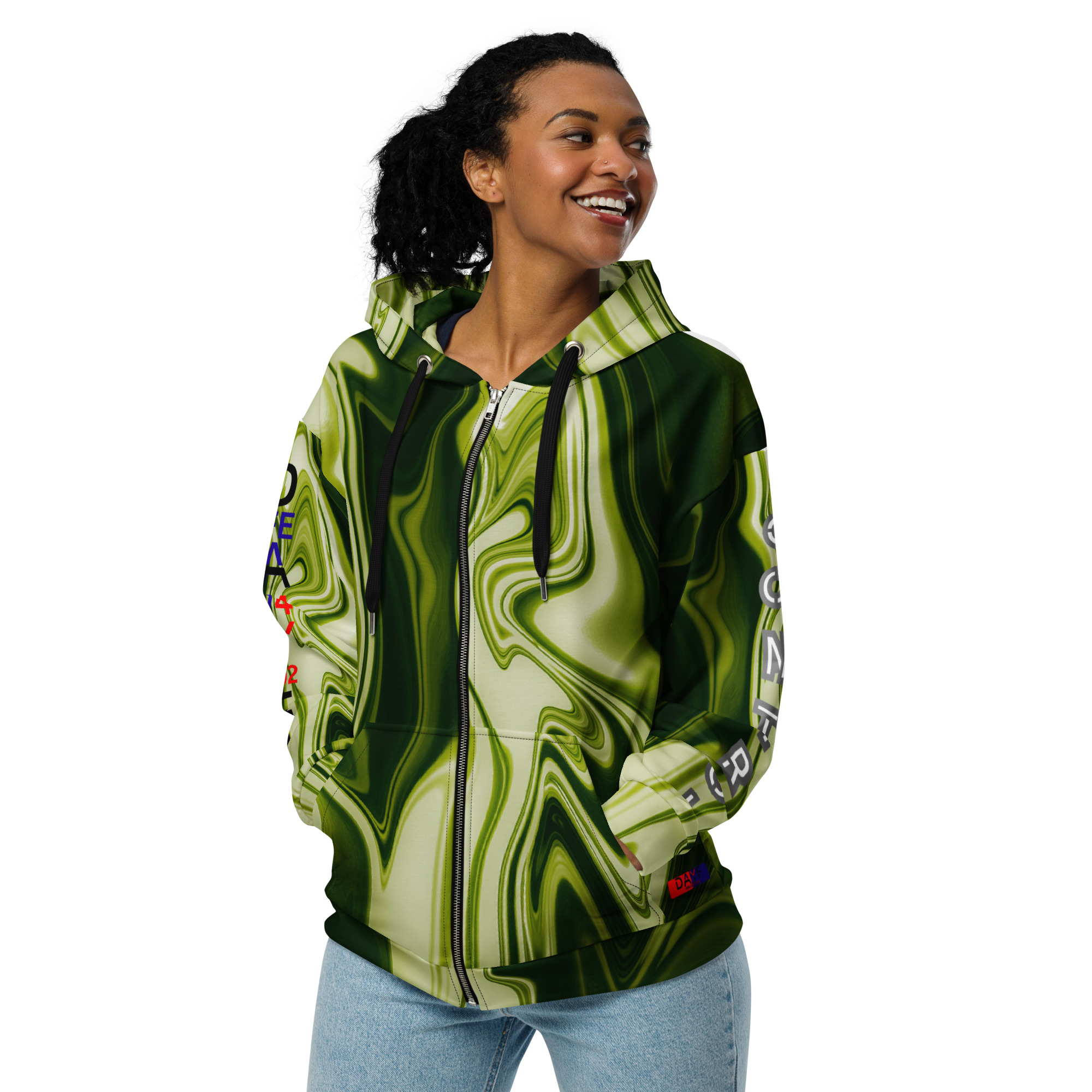 Original Dayf Control Series Number 2 Unisex Zip Hoodie Allover Control – Bild 5