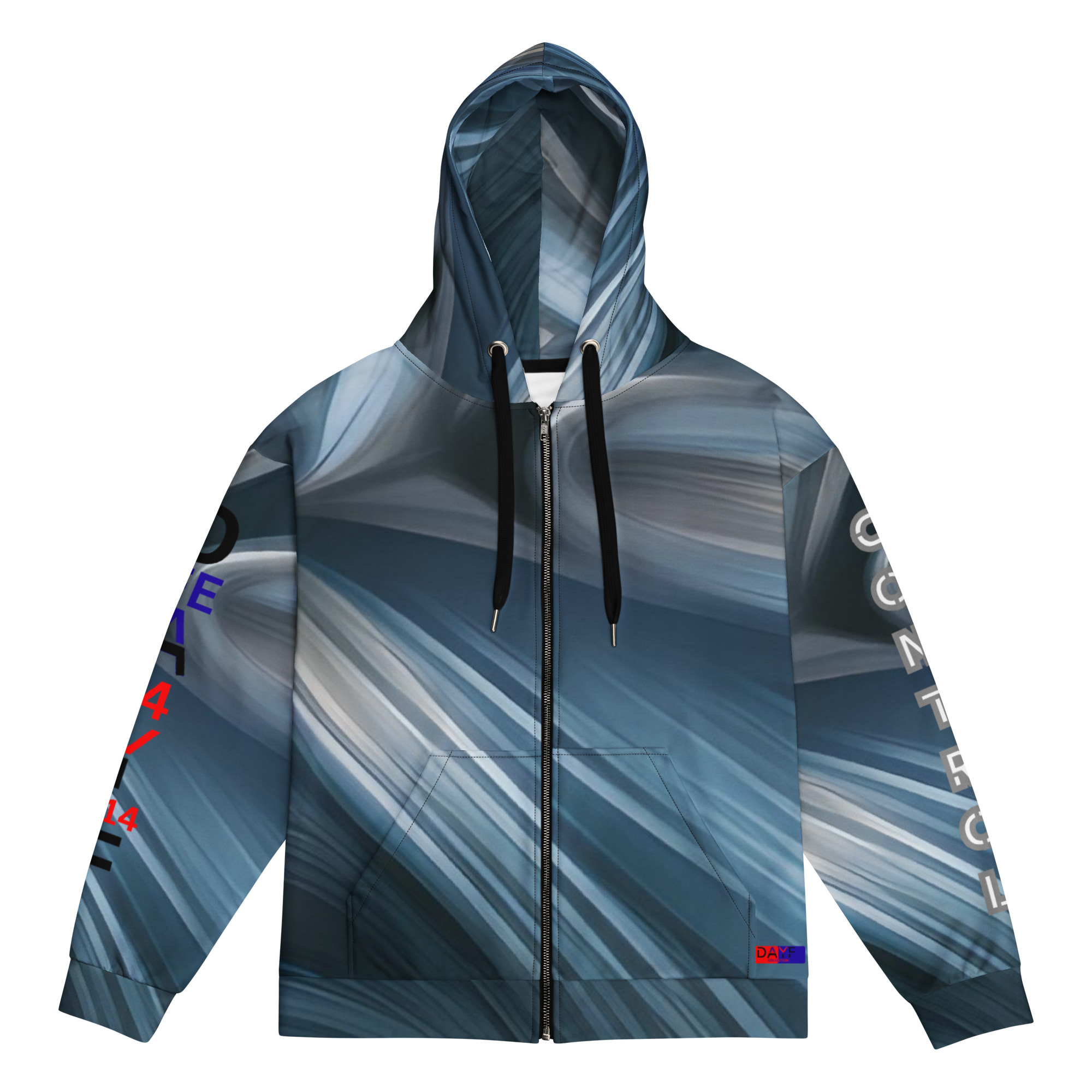 Original Dayf Control Series Number 14 Unisex Zip Hoodie Allover Control – Bild 3
