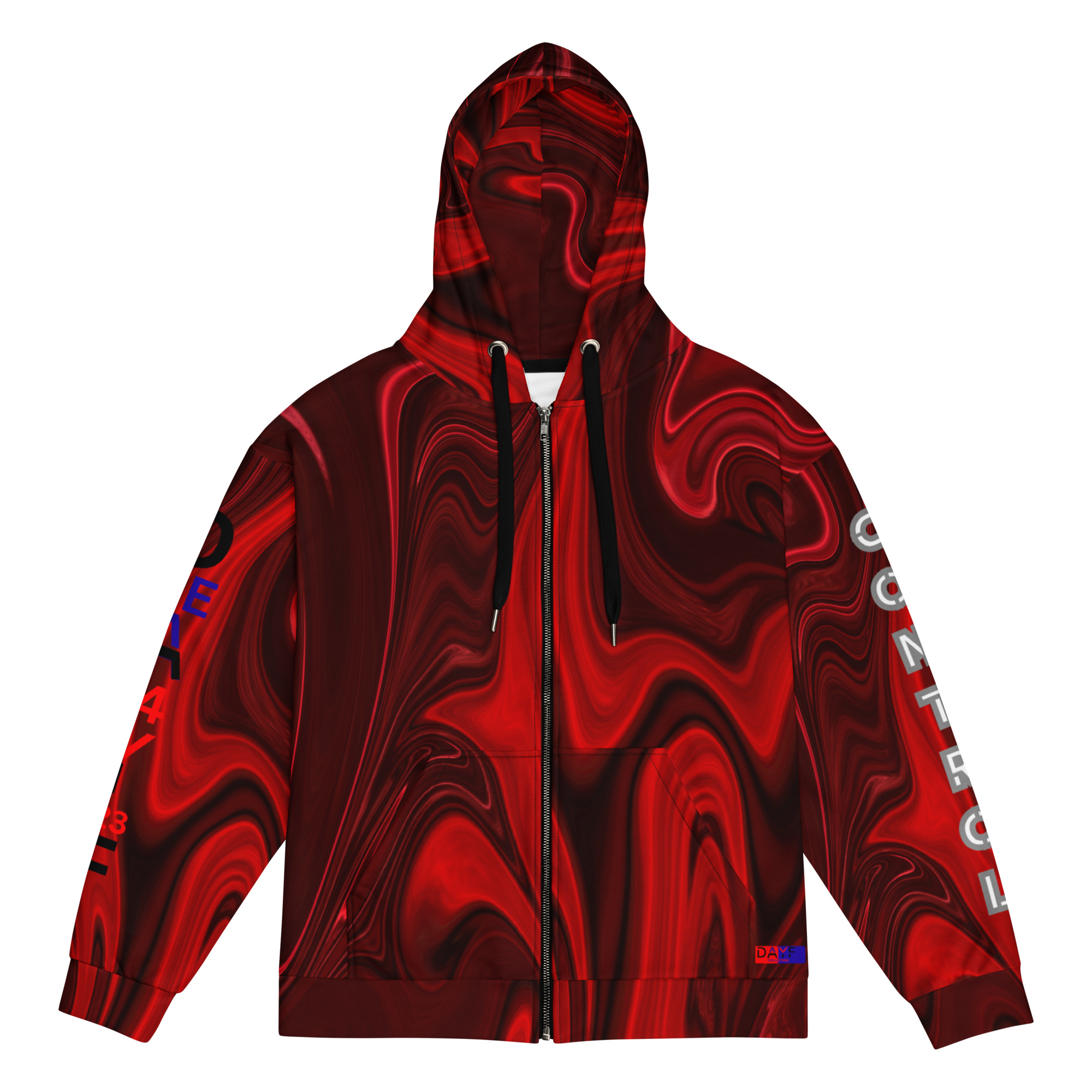 Original Dayf Control Series Number 23 Unisex Zip Hoodie Allover Control – Bild 3