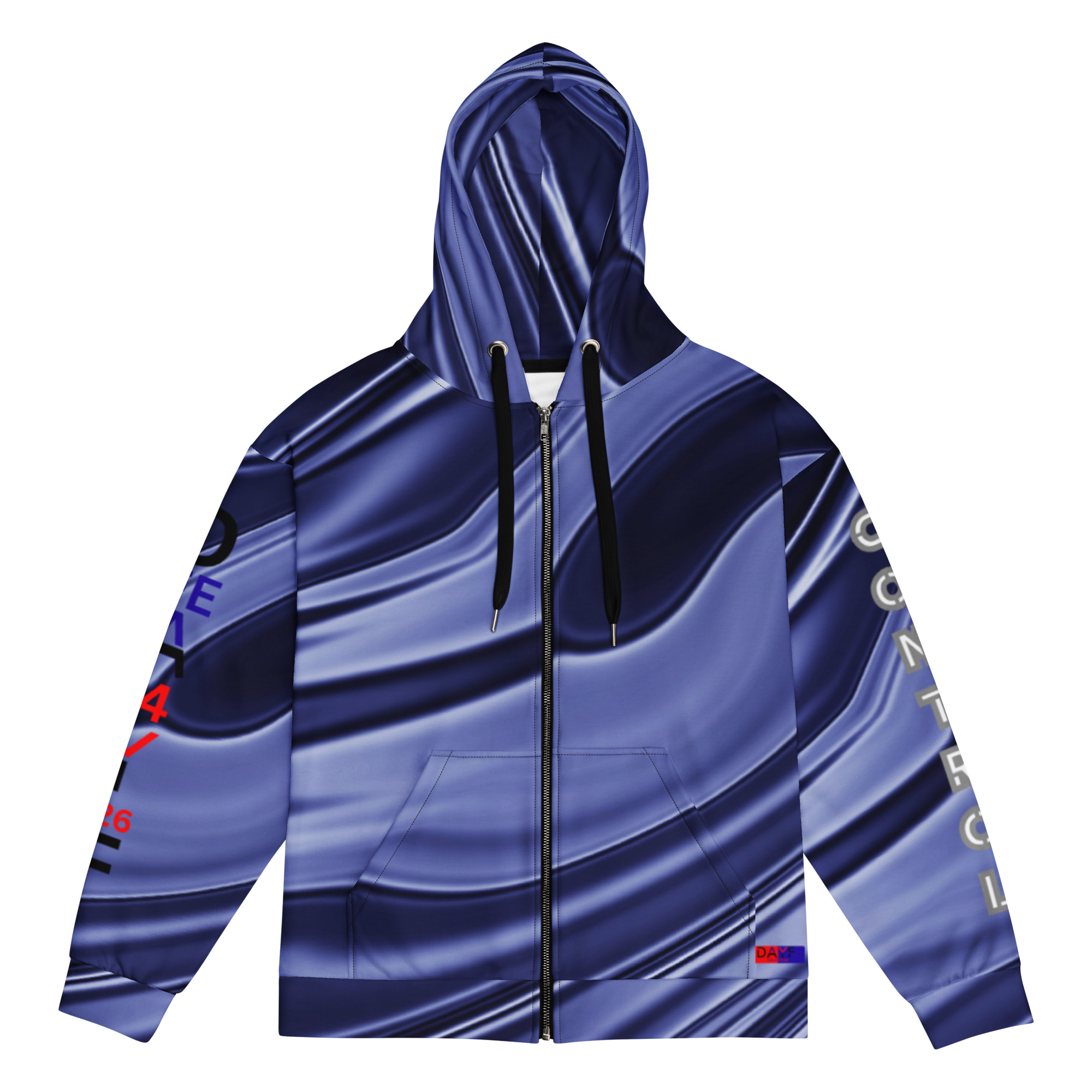 Original Dayf Control Series Number 26 Unisex Zip Hoodie Allover Control – Bild 3