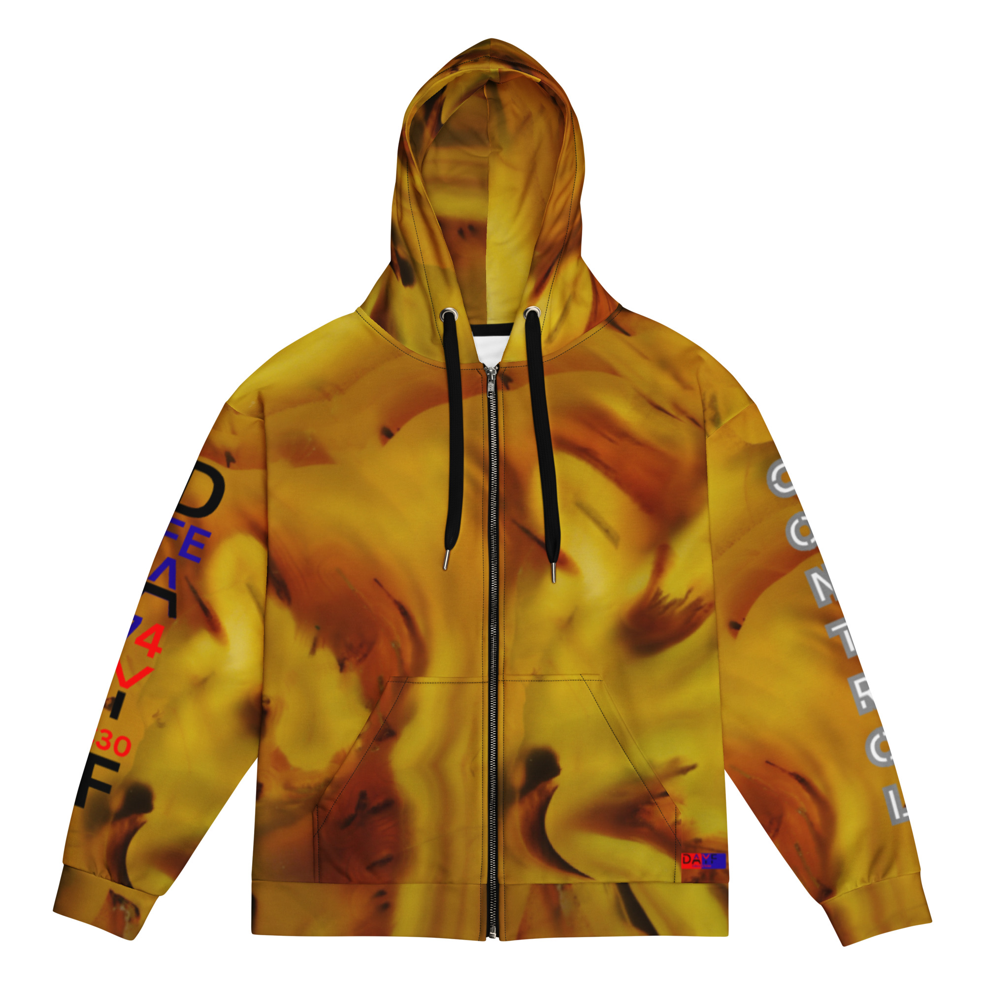 Original Dayf Control Series Number 30 Unisex Zip Hoodie Allover Control – Bild 3