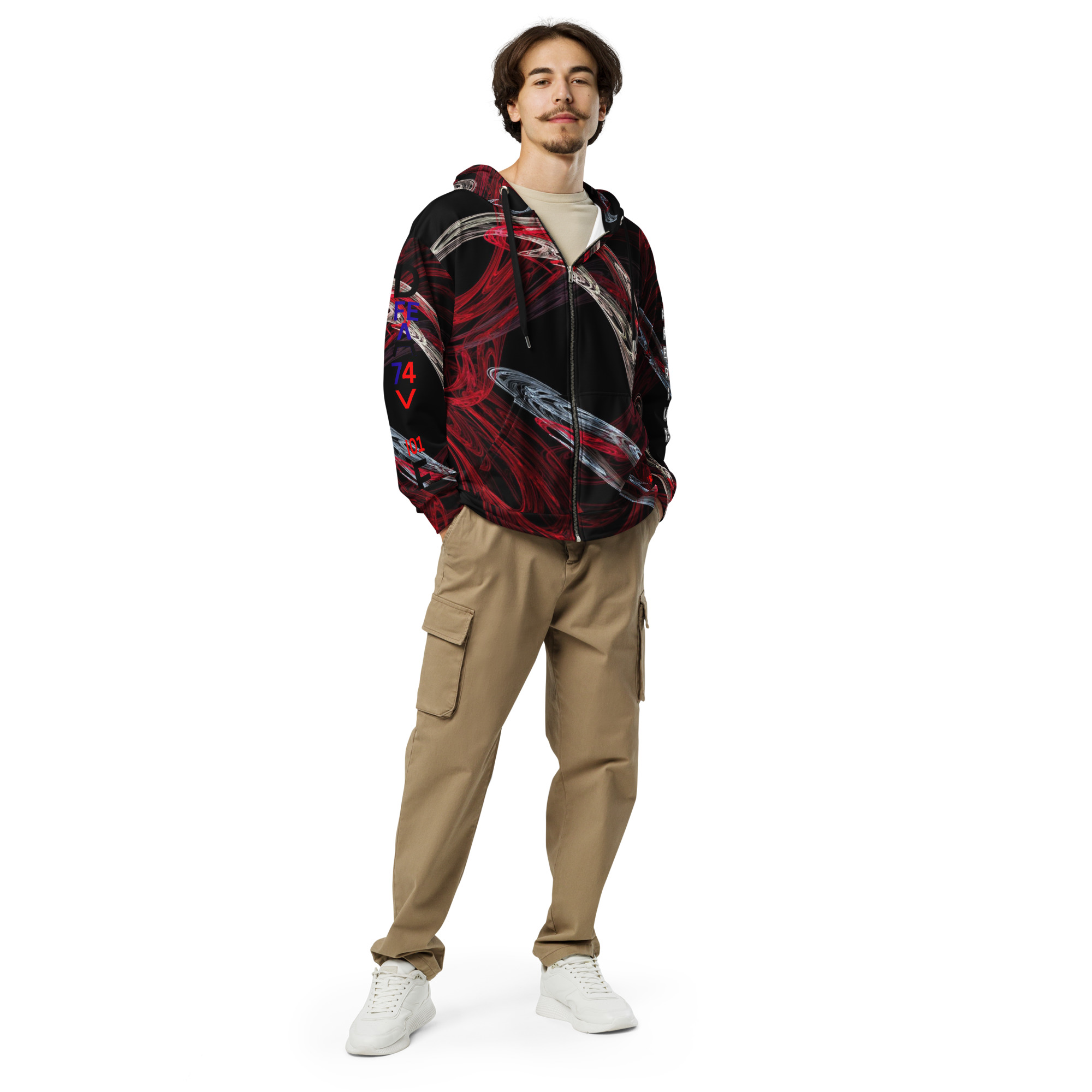 Original Dayf DE Imperium Serie Numero 1 Unisex Zip Hoodie Allover Imperium – Bild 8