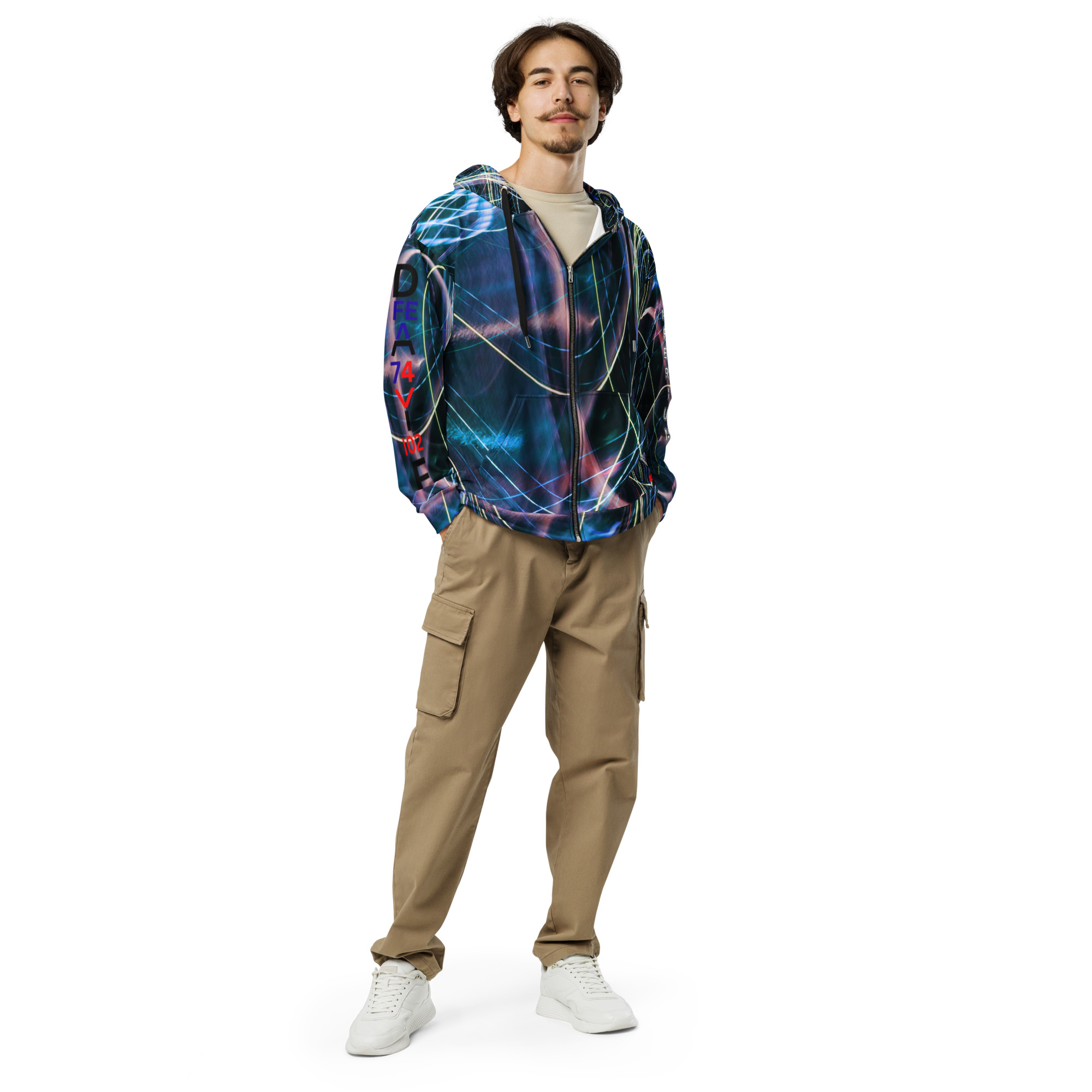 Original Dayf ES Imperium Serie Numero 2 Sudadera con capucha y cremallera unisex Allover Imperium – Bild 5