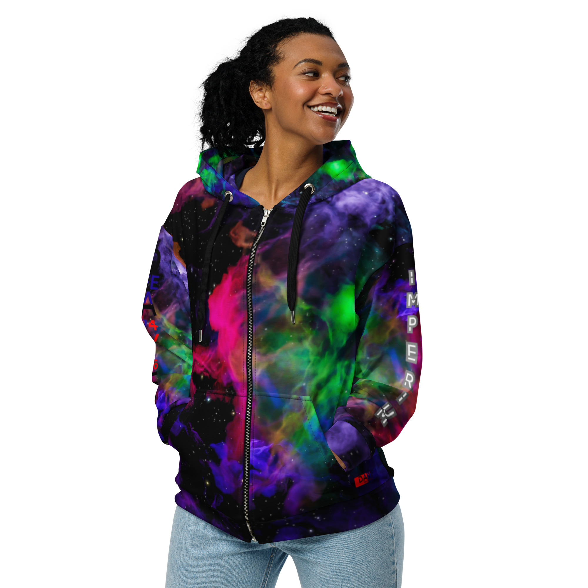 Original Dayf FR Imperium Serie Numero 6 Sweat a capuche zippe unisexe Allover Imperium – Bild 7