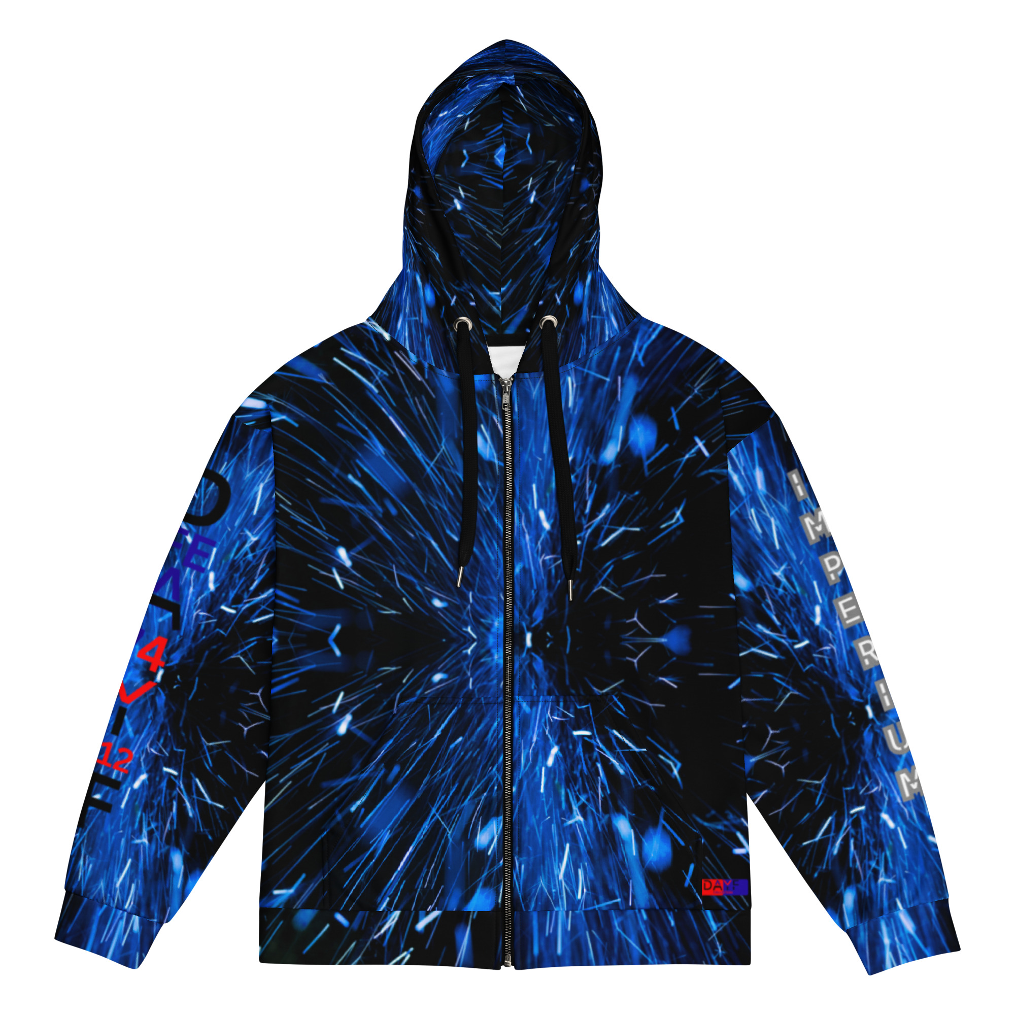 Original Dayf ES Imperium Serie Numero 12 Sudadera con capucha y cremallera unisex Allover Imperium – Bild 3