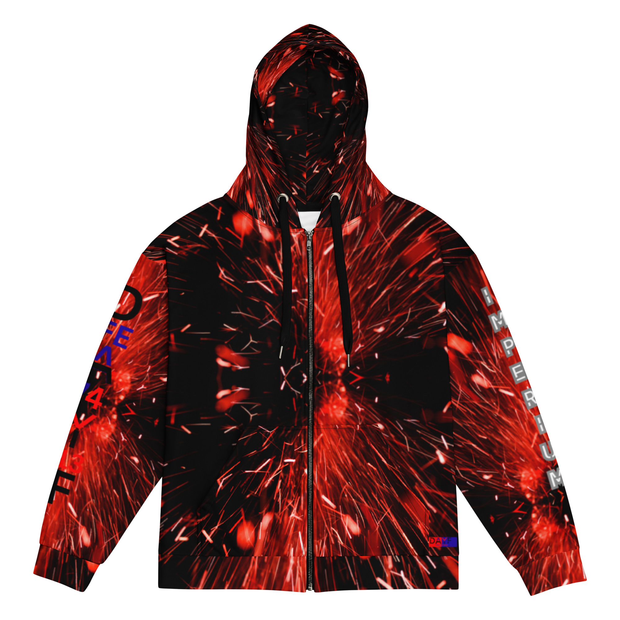 Original Dayf FR Imperium Serie Numero 13 Sweat a capuche zippe unisexe Allover Imperium – Bild 3