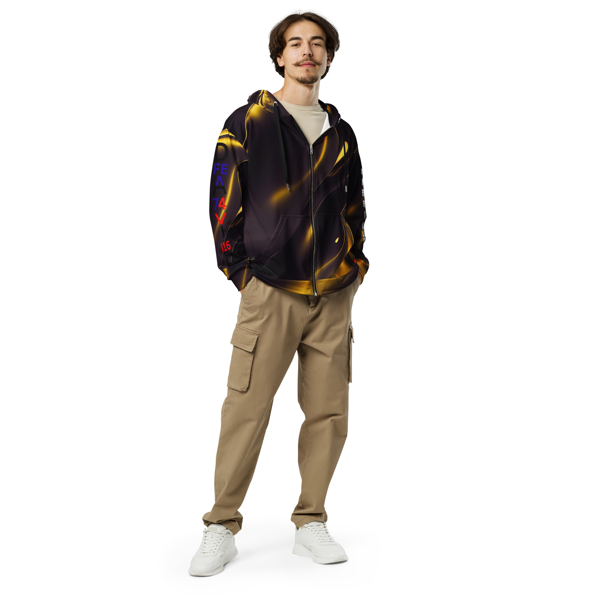 Original Dayf FR Imperium Serie Numero 16 Sweat a capuche zippe unisexe Allover Imperium – Bild 5