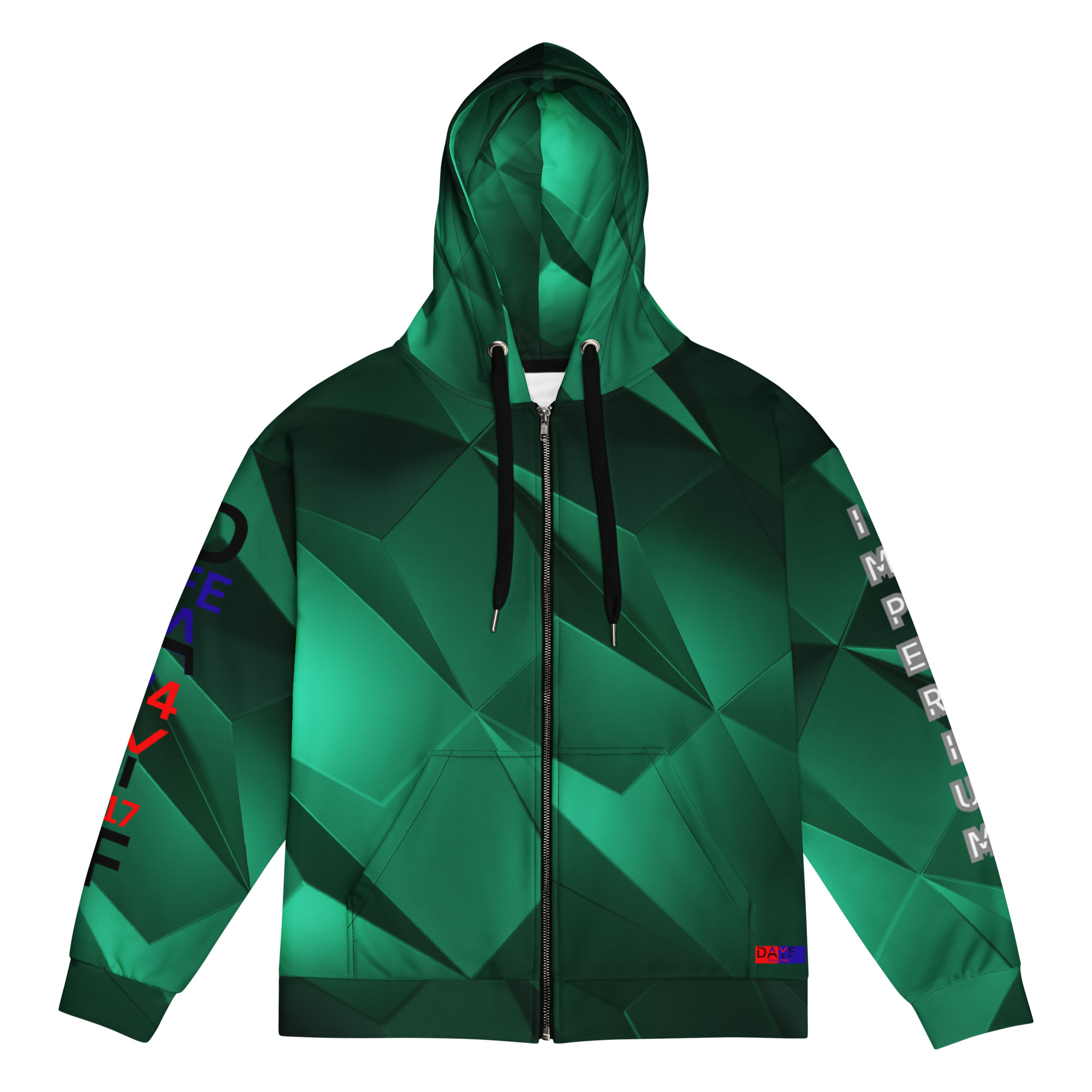 Original Dayf DE Imperium Serie Numero 17 Unisex Zip Hoodie Allover Imperium – Bild 3