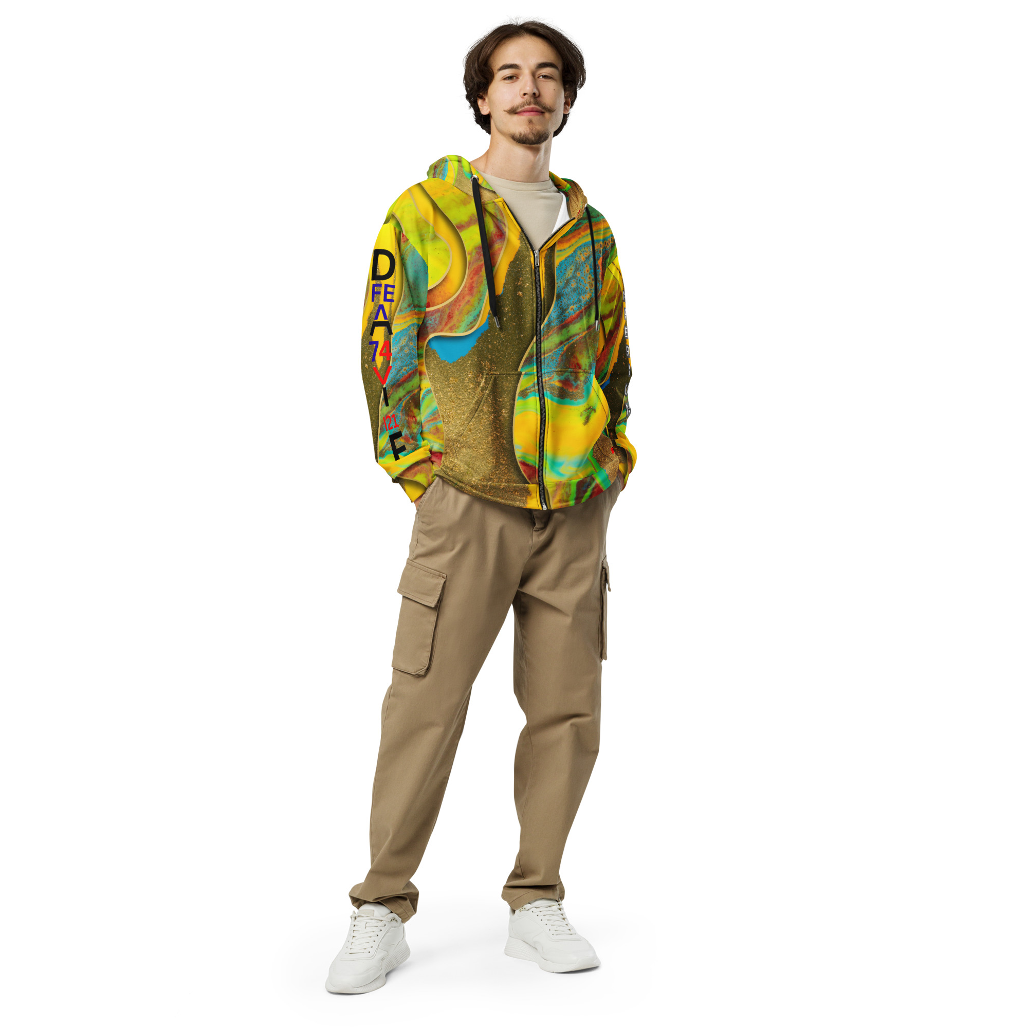 Original Dayf DE Imperium Serie Numero 21 Unisex Zip Hoodie Allover Imperium – Bild 5