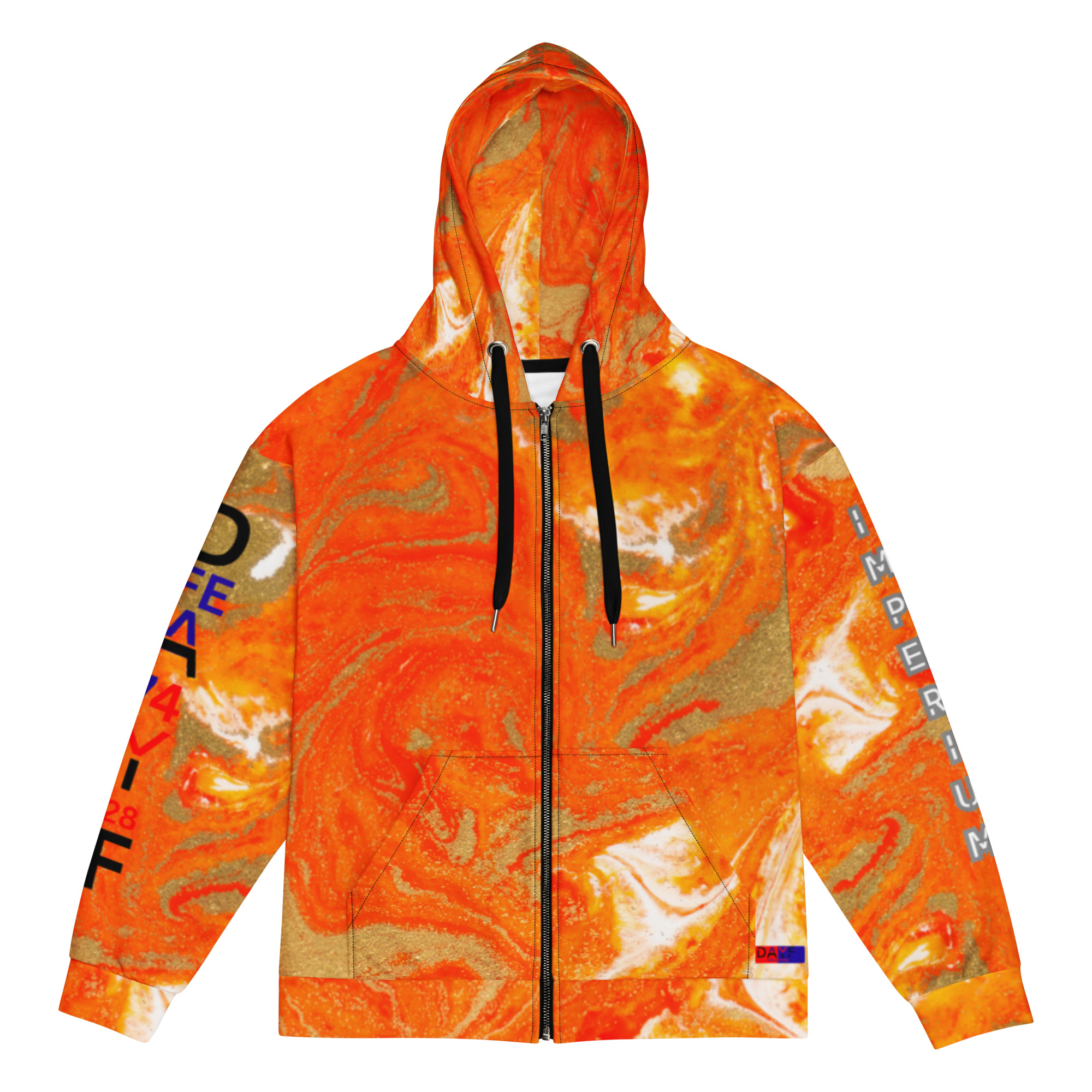 Original Dayf EN Imperium Serie Numero 28 Unisex Zip Hoodie Allover Imperium – Bild 3