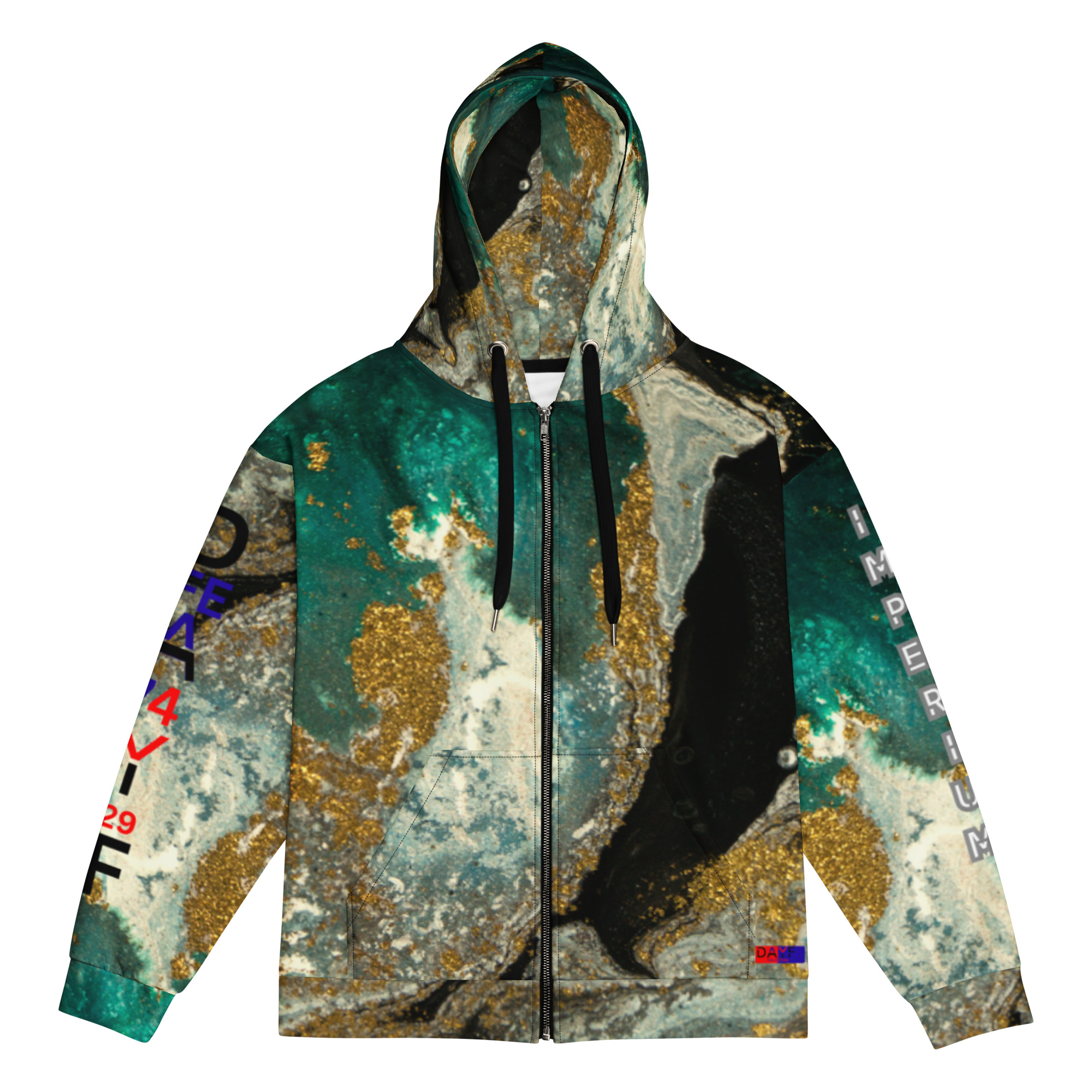 Original Dayf EN Imperium Serie Numero 29 Unisex Zip Hoodie Allover Imperium – Bild 3