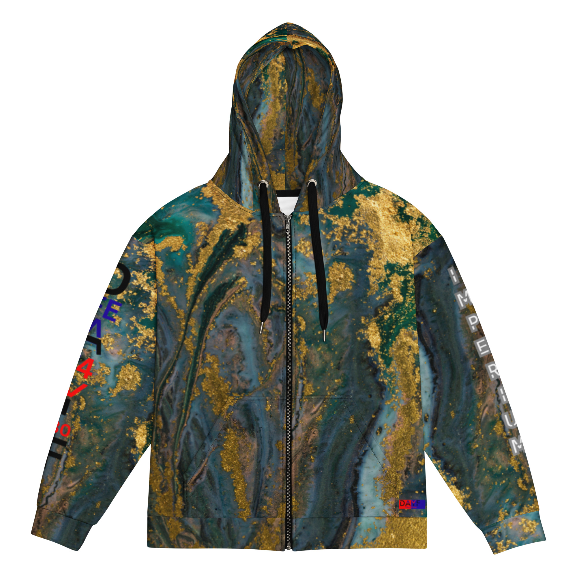 Original Dayf FR Imperium Serie Numero 30 Sweat a capuche zippe unisexe Allover Imperium – Bild 3