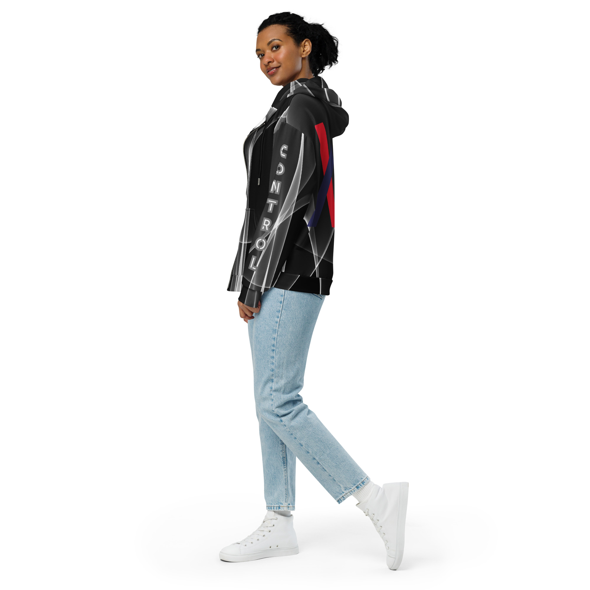 Original Dayf Control Series Number 19 Unisex Zip Hoodie Allover Control – Bild 6