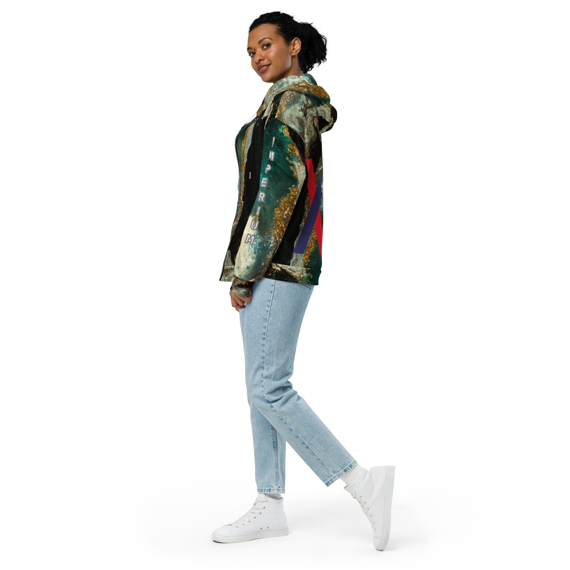 Original Dayf EN Imperium Serie Numero 29 Unisex Zip Hoodie Allover Imperium – Bild 8